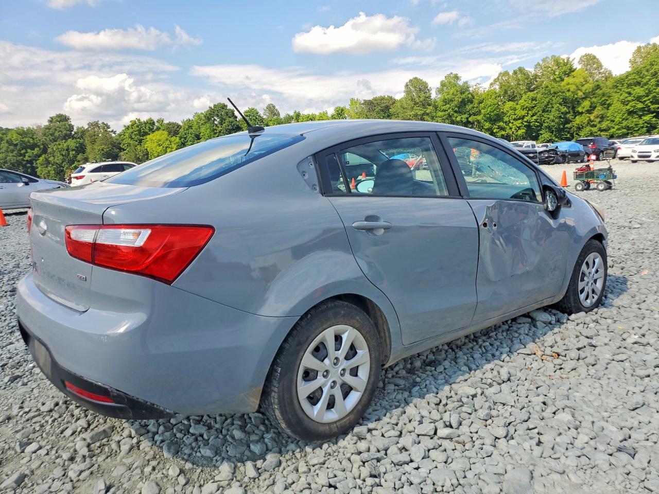 2013 Kia Rio Lx Gray vin: KNADM4A37D6230950