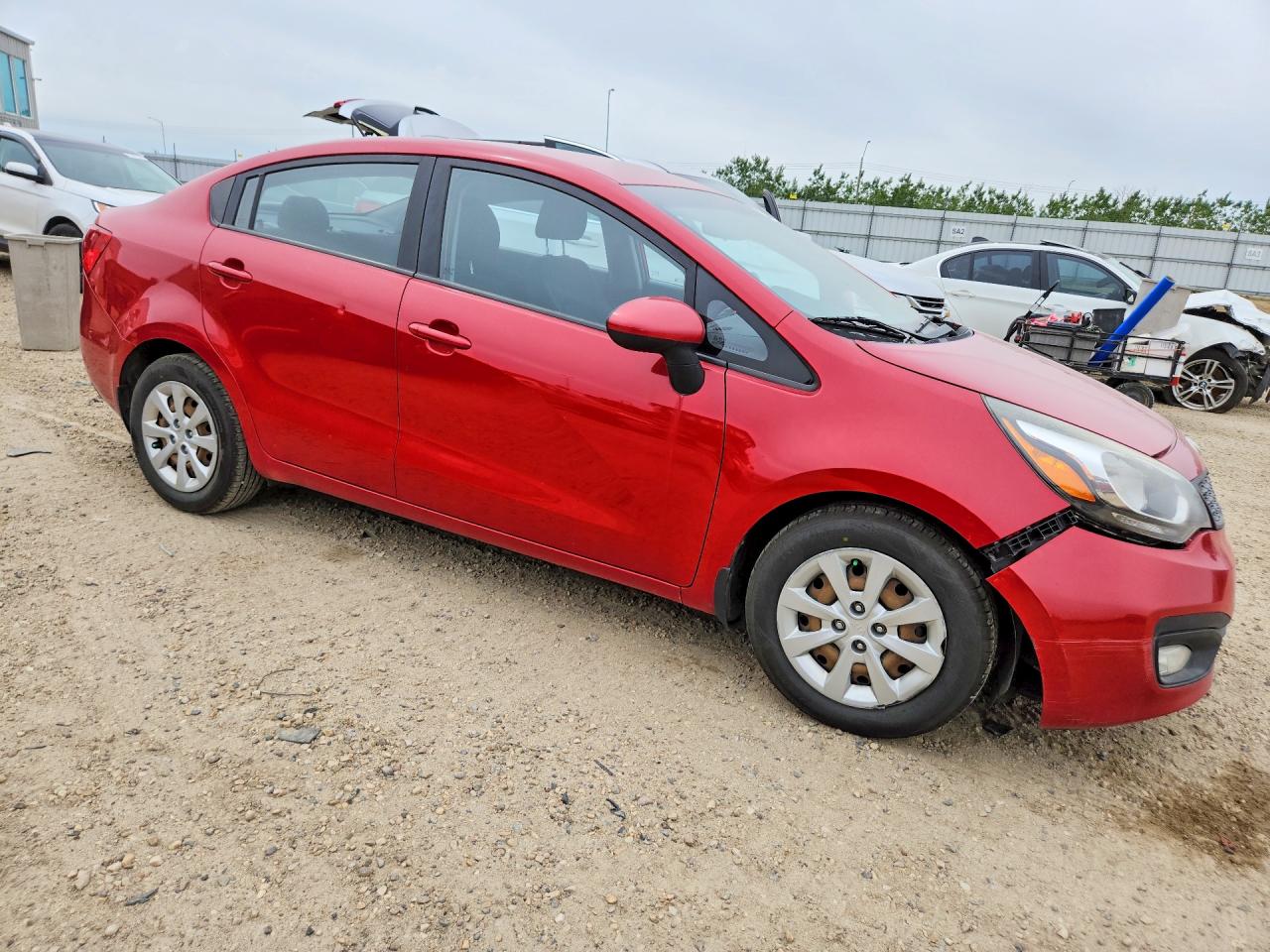 2013 Kia Rio Lx Red vin: KNADM4A37D6235789