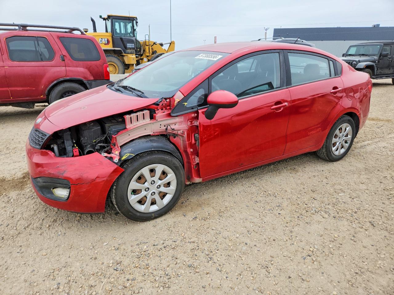 2013 Kia Rio Lx Red vin: KNADM4A37D6235789
