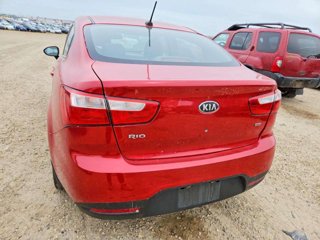 2013 Kia Rio Lx Red vin: KNADM4A37D6235789