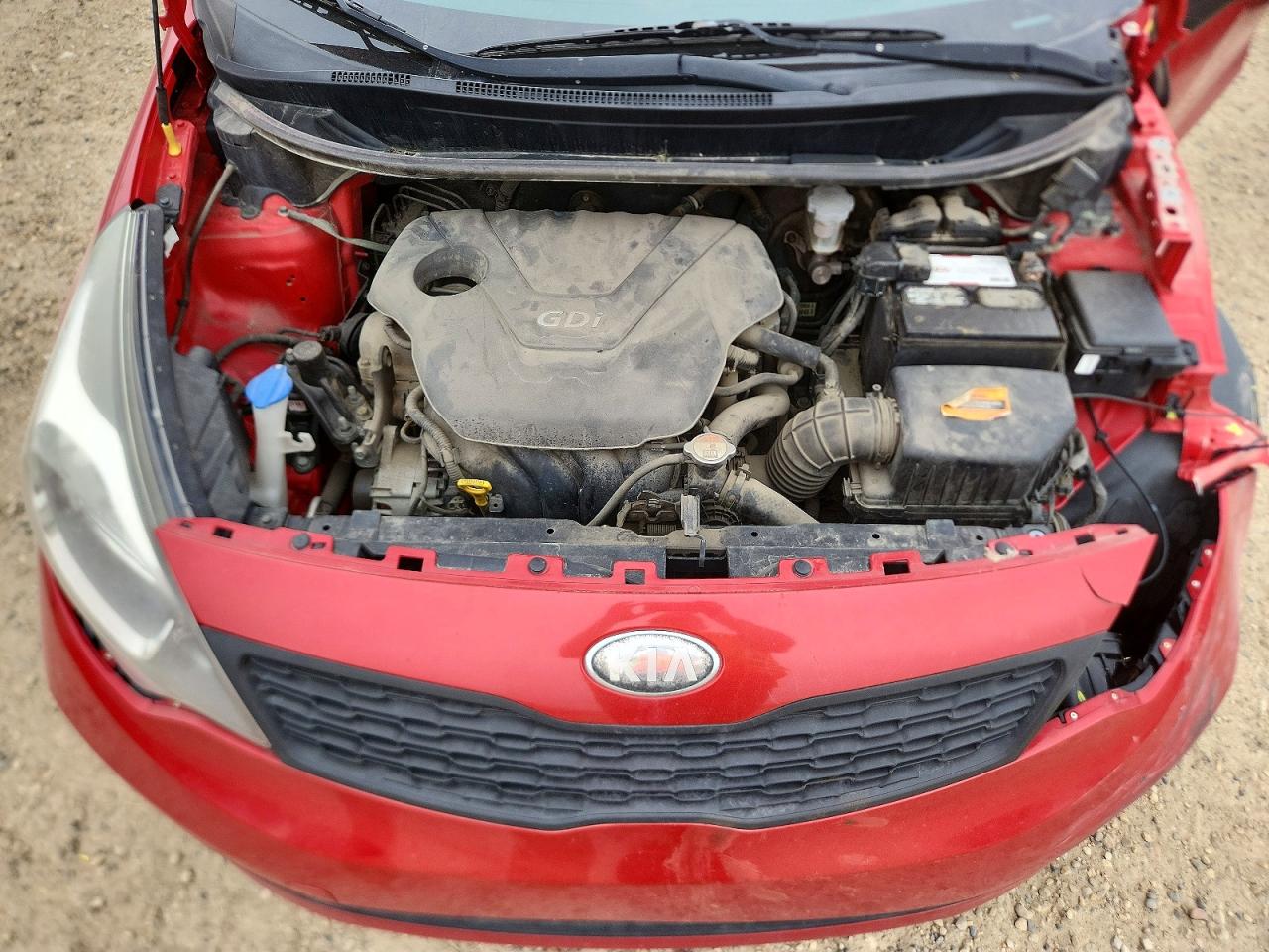 2013 Kia Rio Lx Red vin: KNADM4A37D6235789