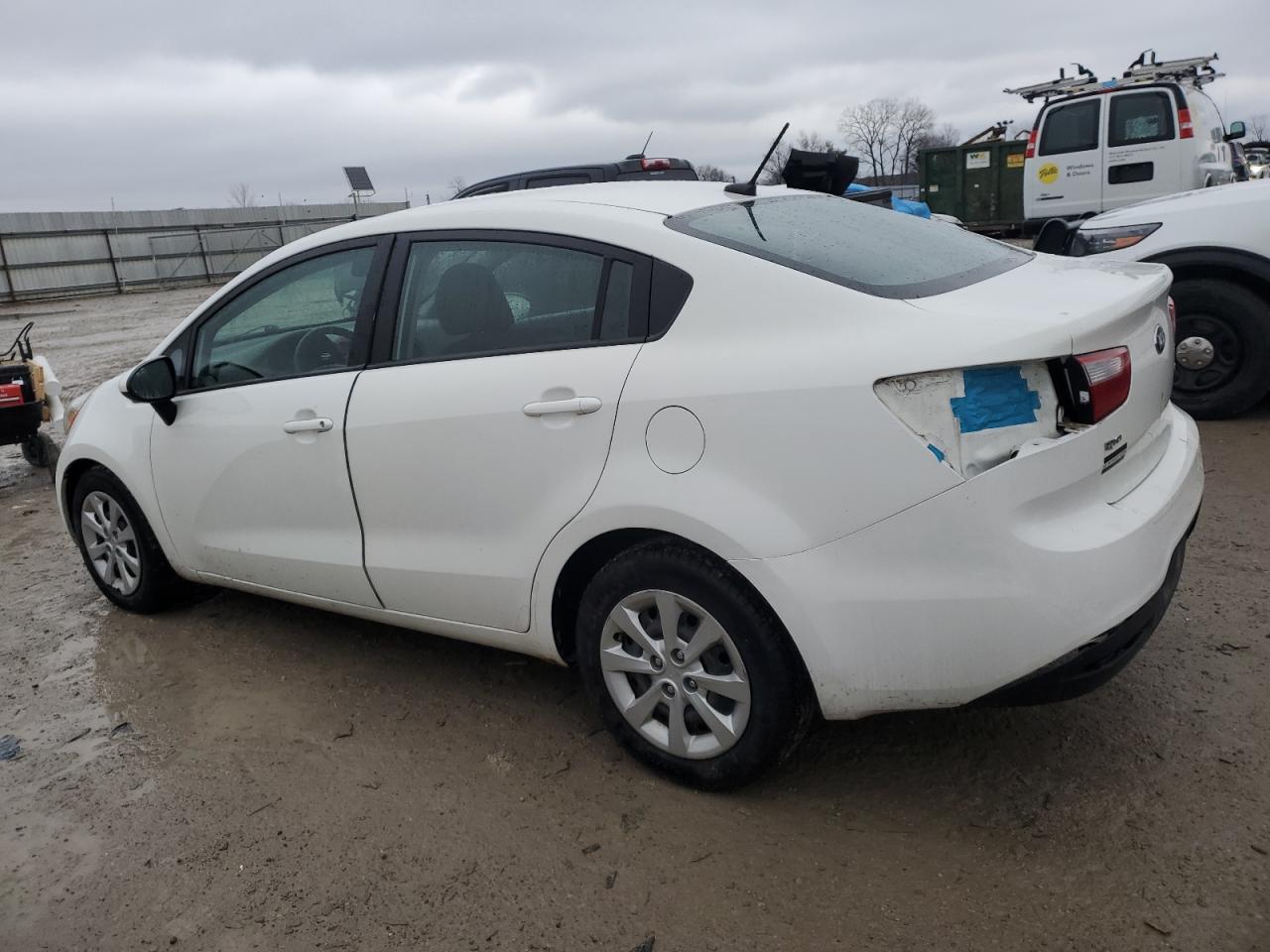 2013 Kia Rio Lx Белый vin: KNADM4A37D6272891