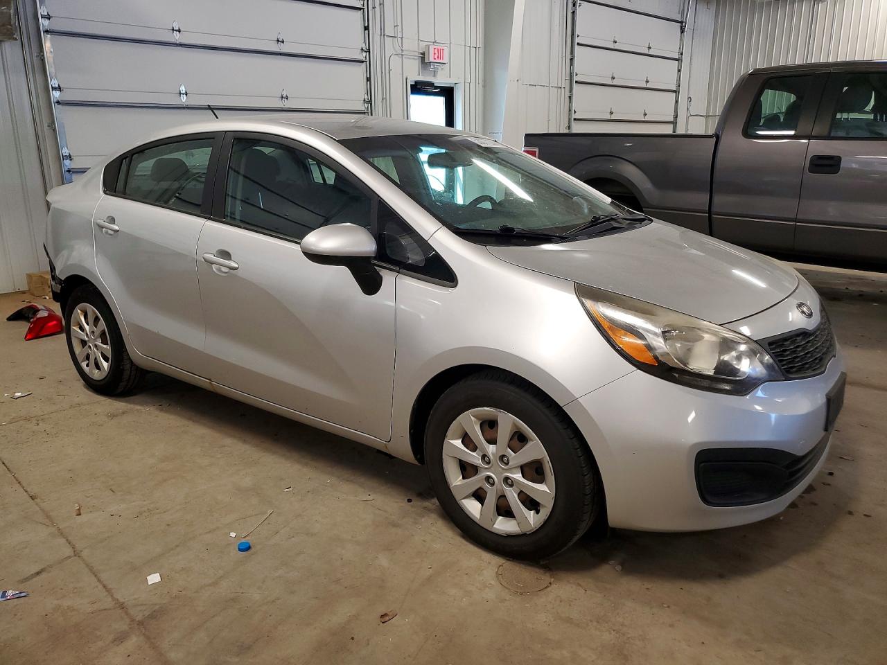 2013 Kia Rio Lx Silver vin: KNADM4A37D6278979