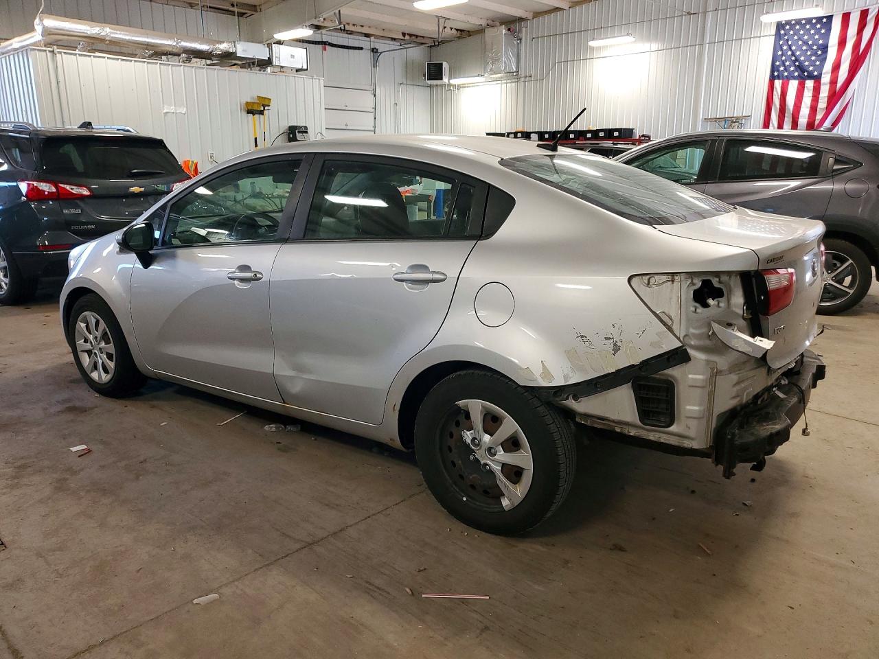 2013 Kia Rio Lx Silver vin: KNADM4A37D6278979