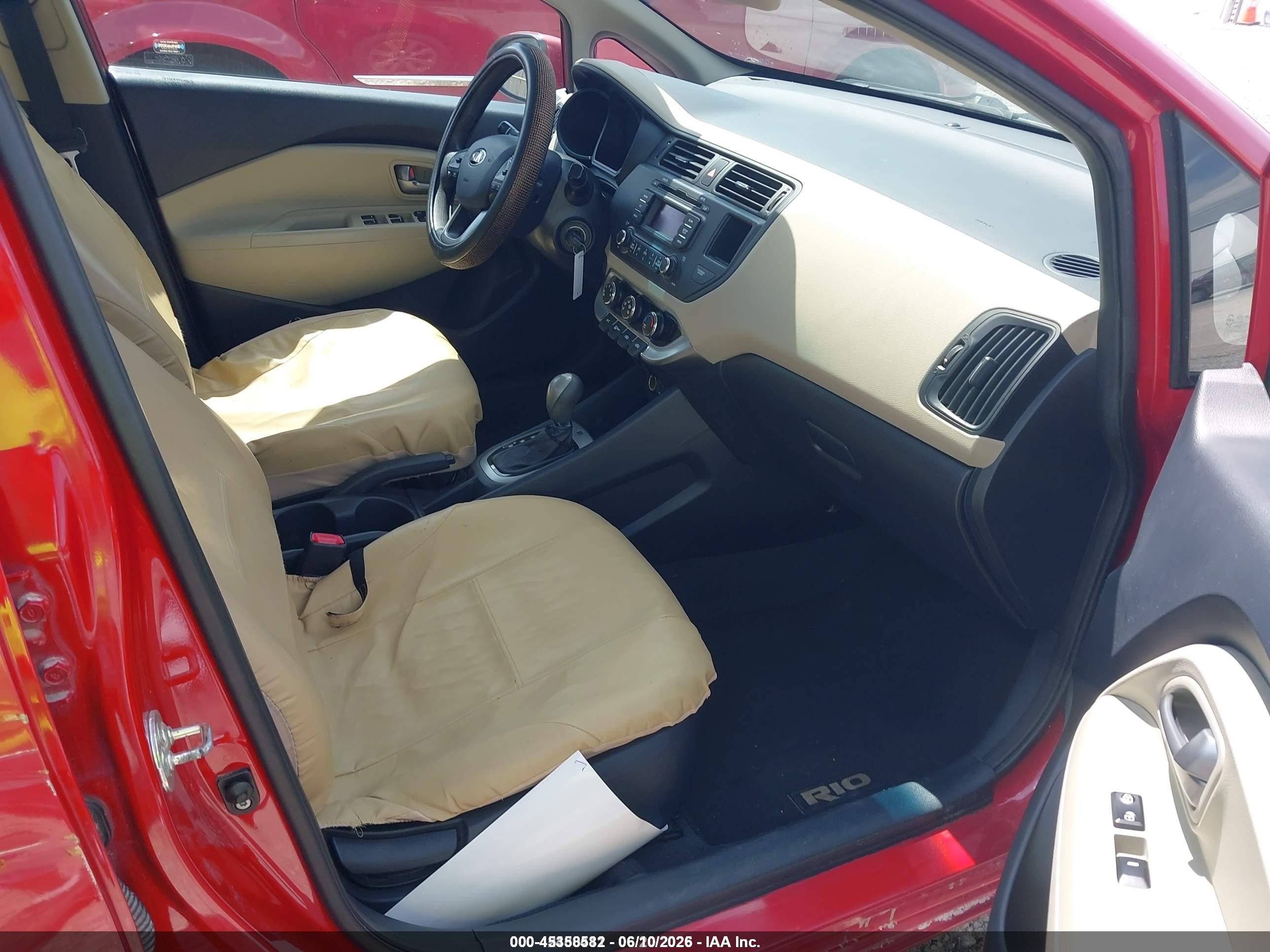 2013 Kia Rio Lx Красный vin: KNADM4A37D6280909