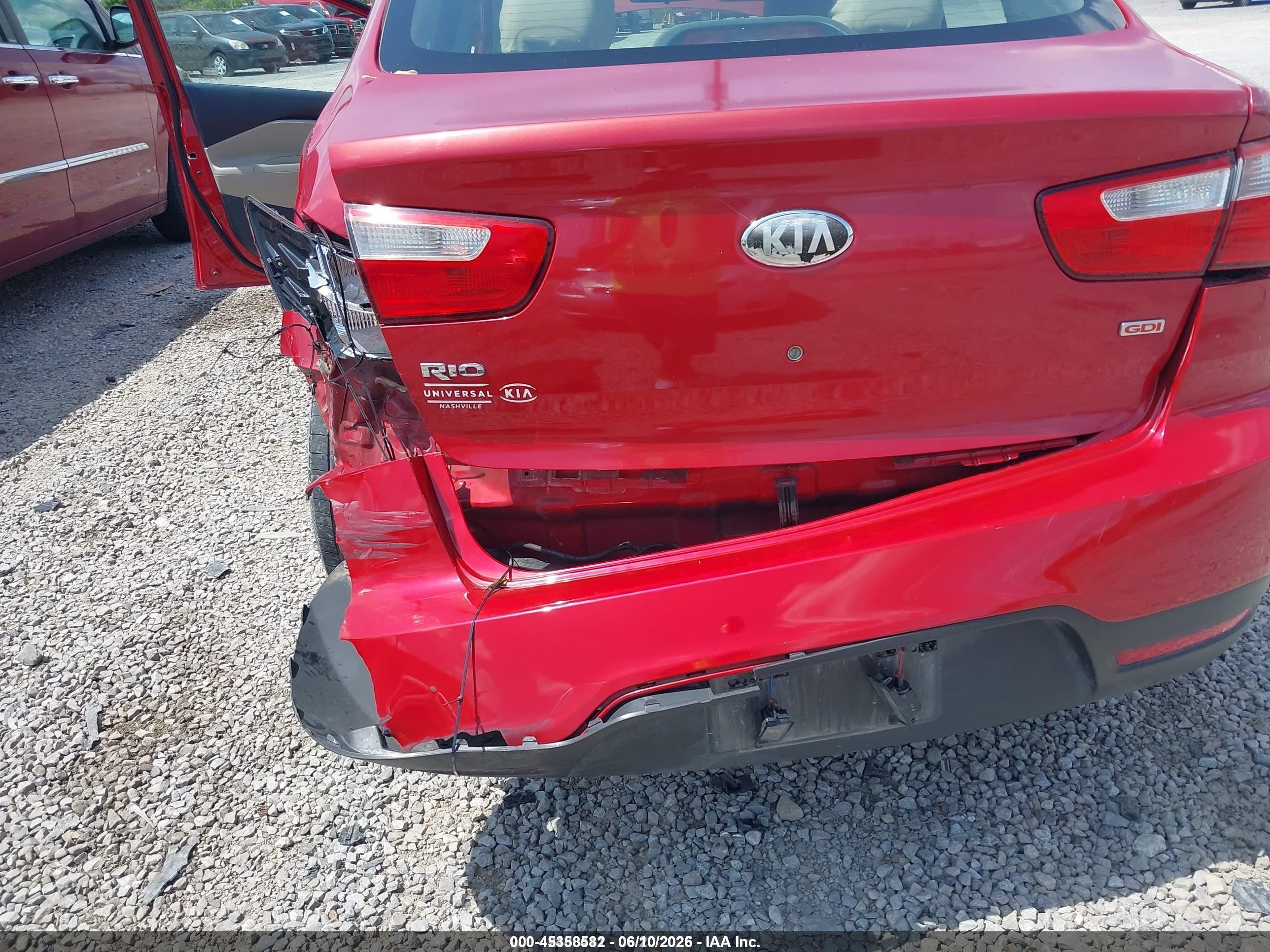 2013 Kia Rio Lx Красный vin: KNADM4A37D6280909