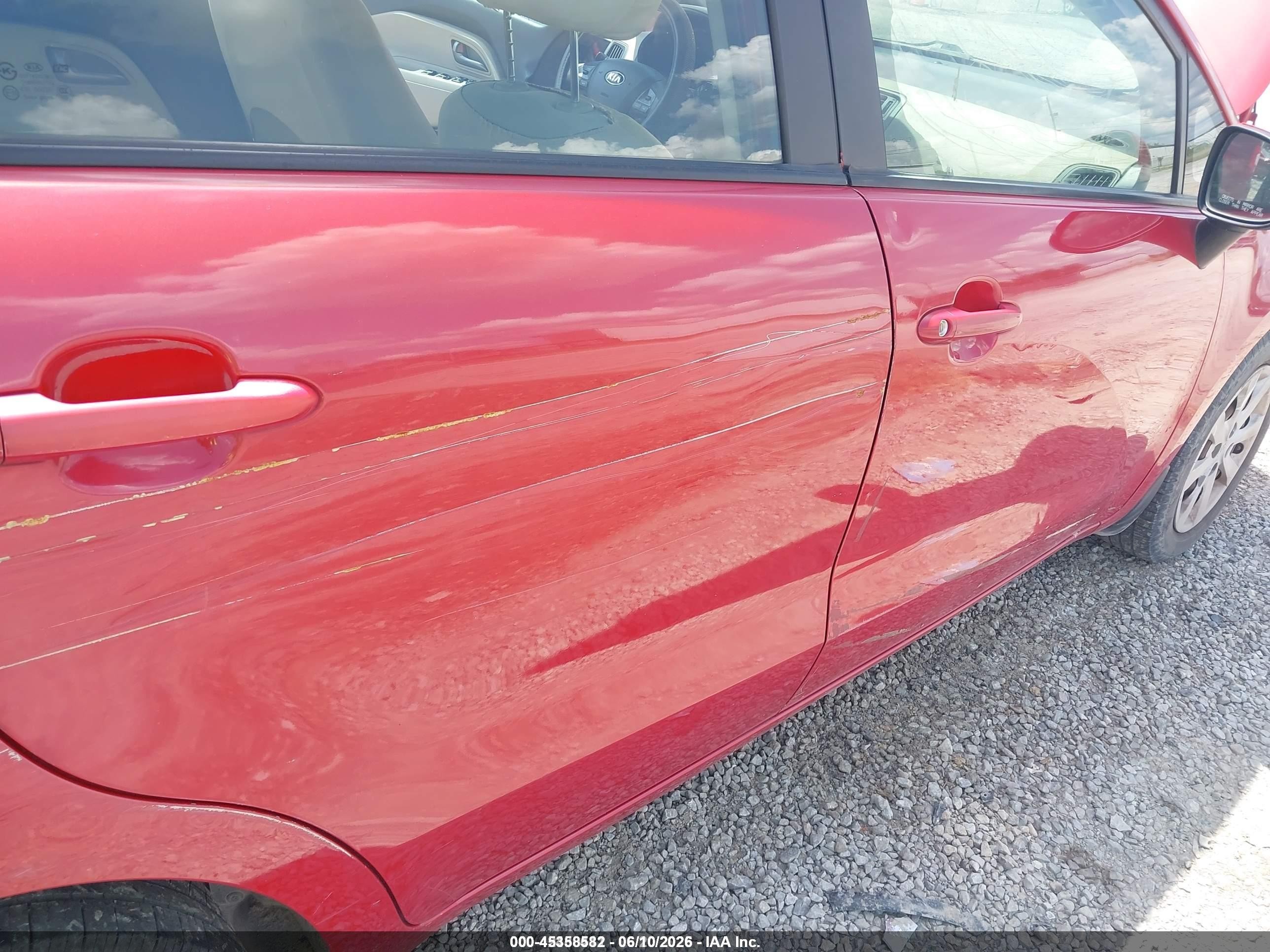 2013 Kia Rio Lx Красный vin: KNADM4A37D6280909