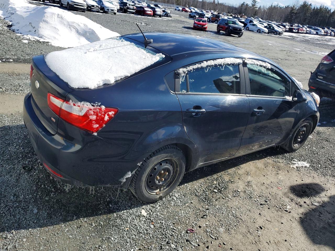 2013 Kia Rio Lx Blue vin: KNADM4A37D6298052