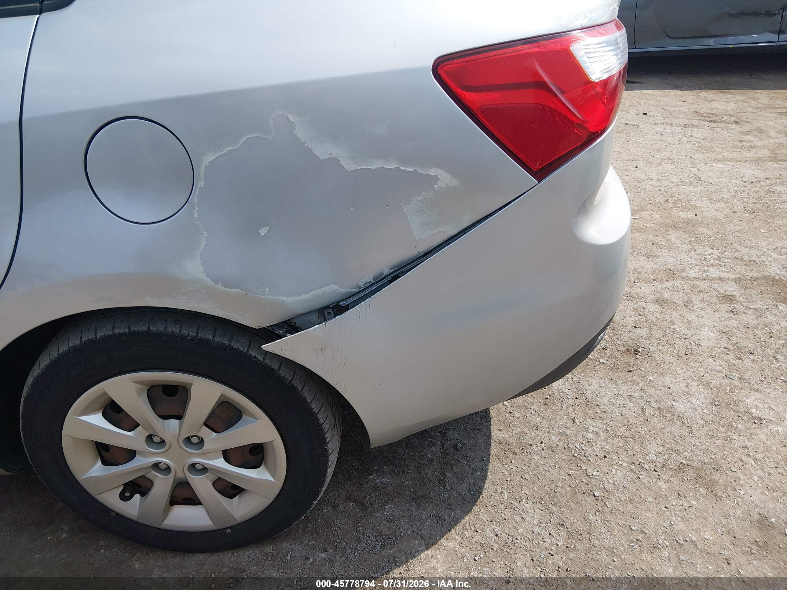 2014 Kia Rio Lx Silver vin: KNADM4A37E6400600