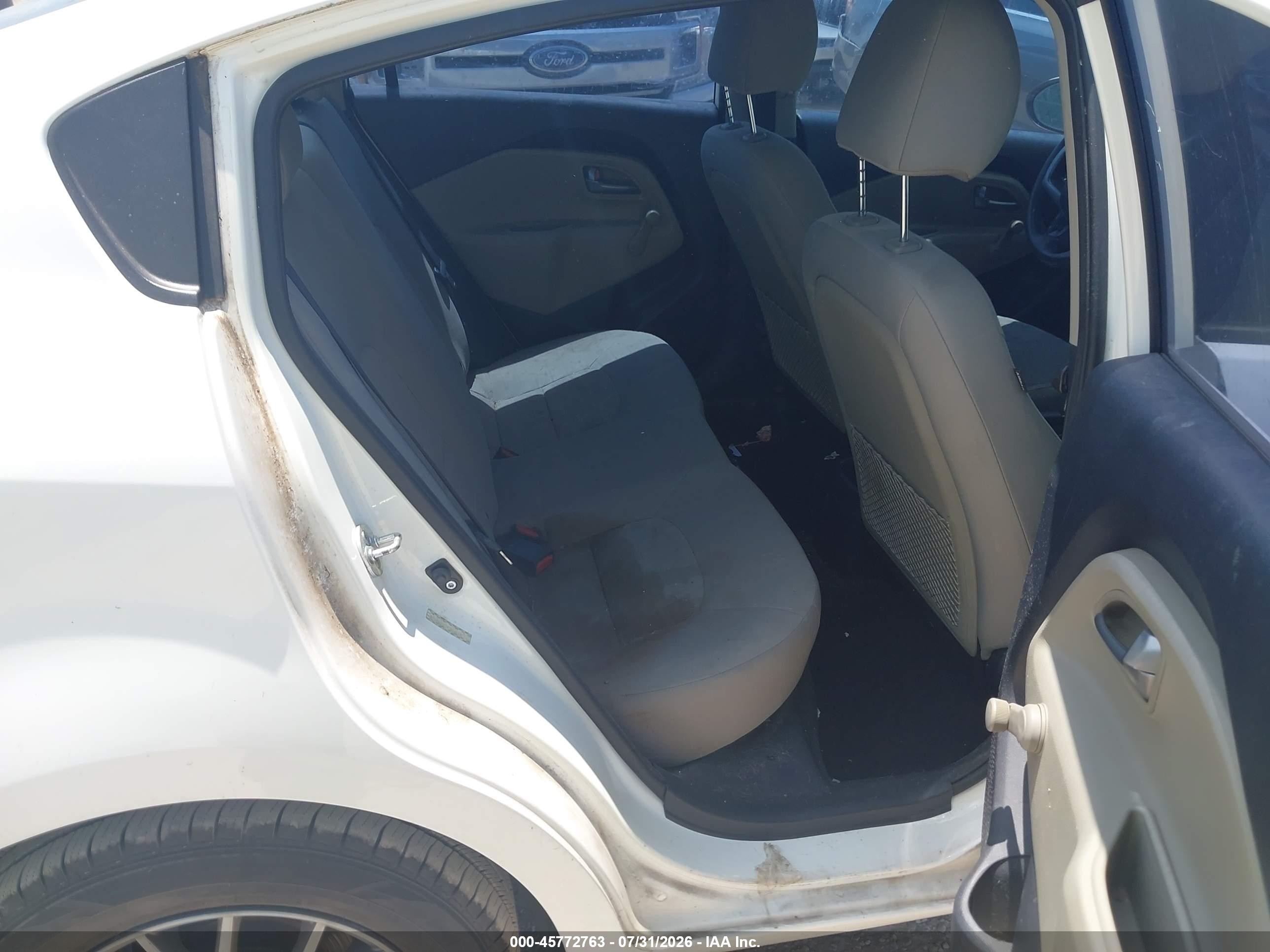 2014 Kia Rio Lx White vin: KNADM4A37E6403321