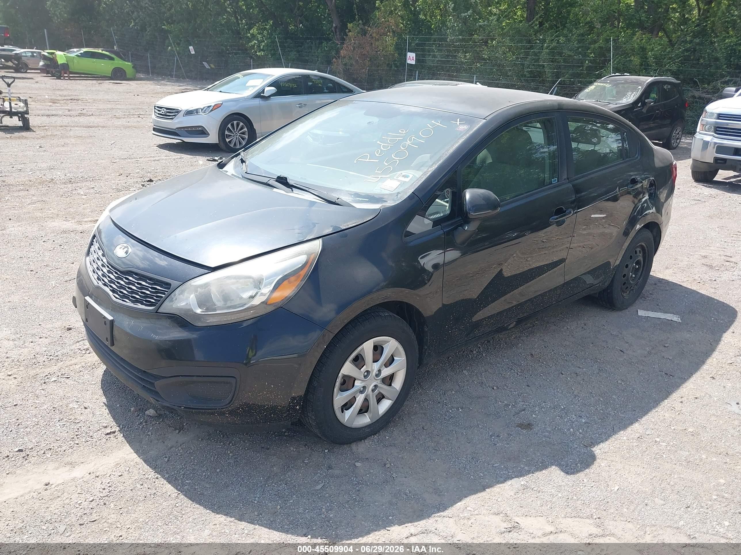 2014 Kia Rio Lx Черный vin: KNADM4A37E6414528