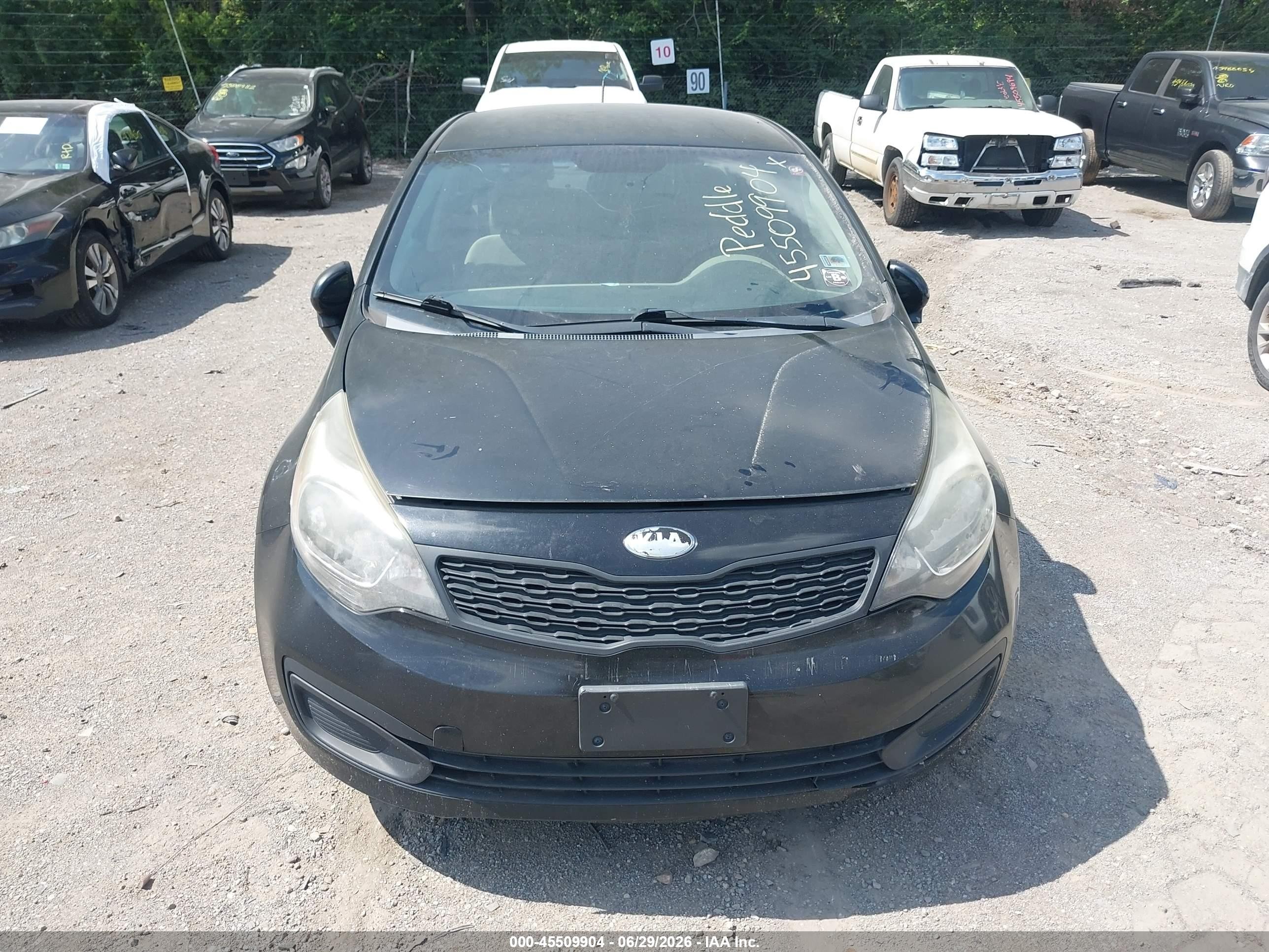 2014 Kia Rio Lx Черный vin: KNADM4A37E6414528