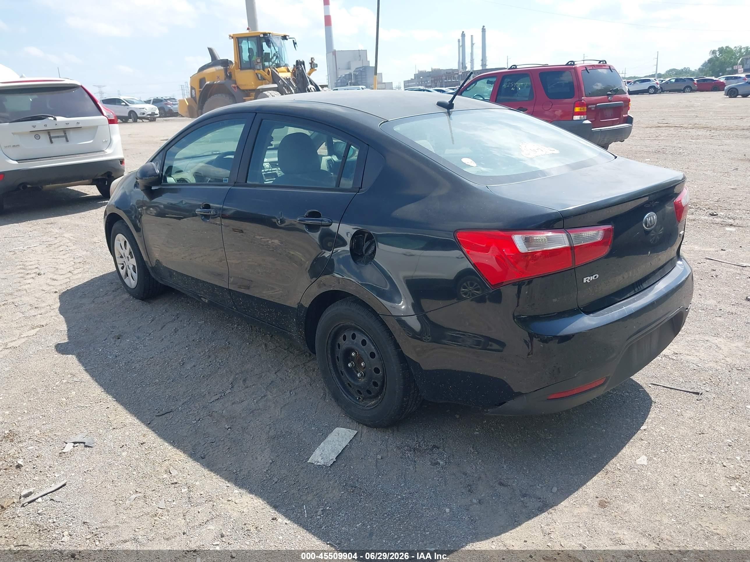 2014 Kia Rio Lx Черный vin: KNADM4A37E6414528
