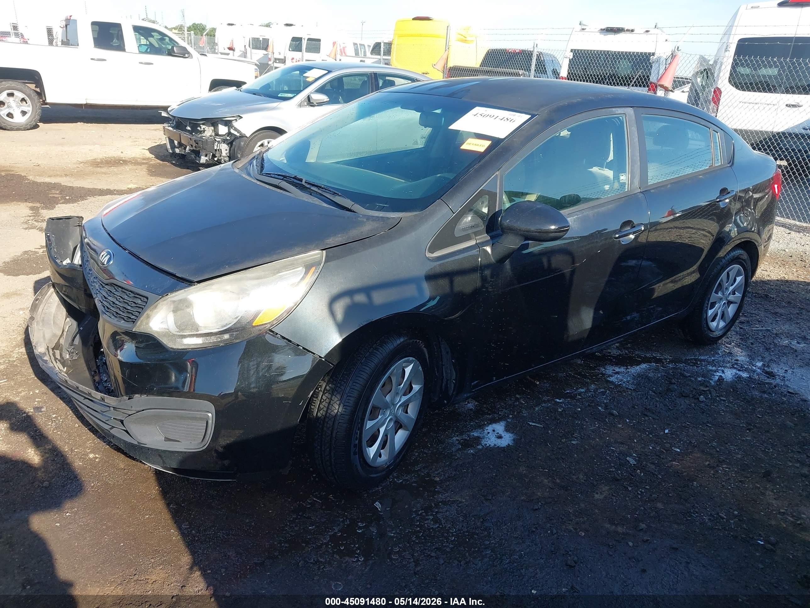 2015 Kia Rio Lx Black vin: KNADM4A37F6458286