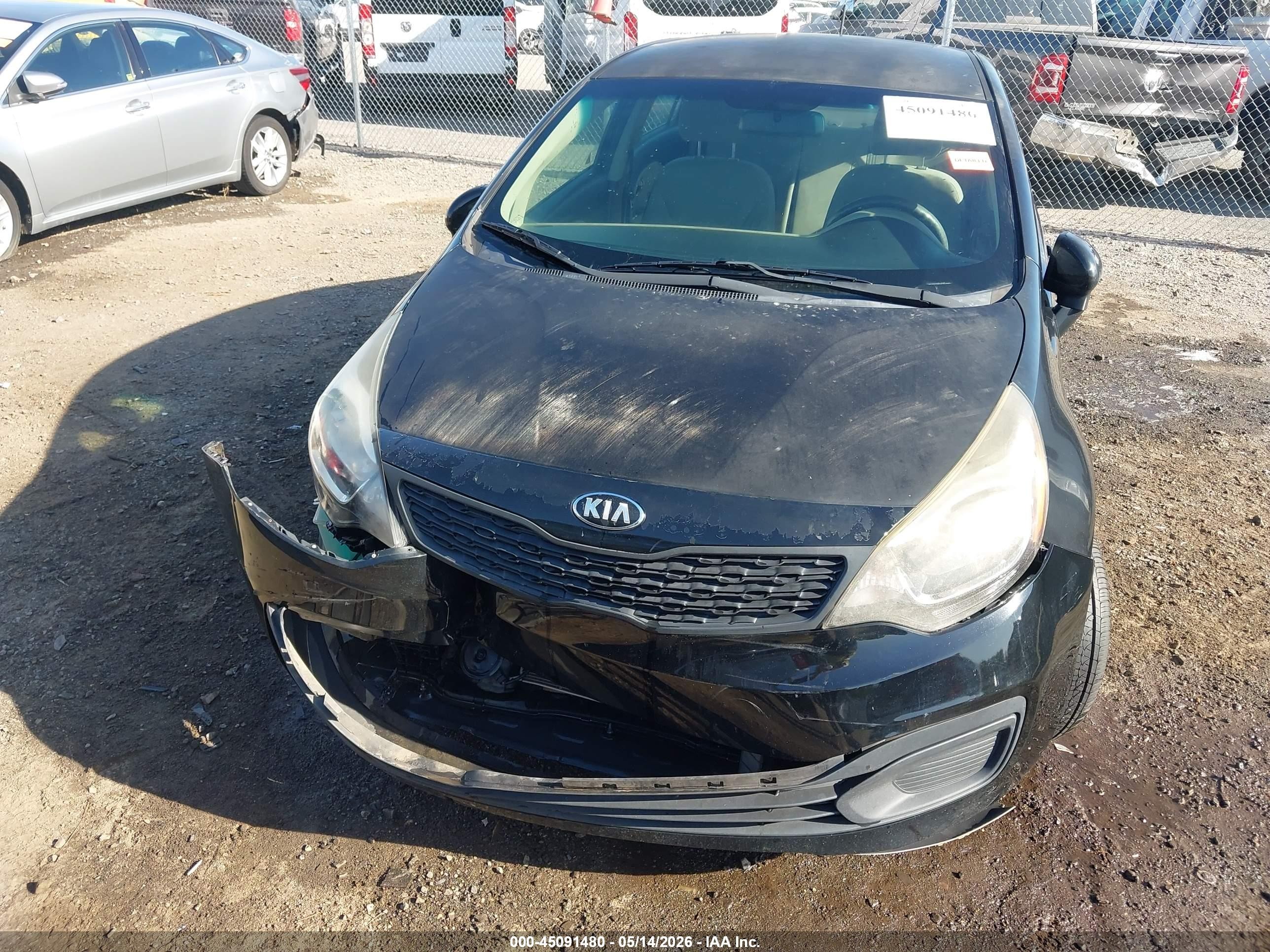 2015 Kia Rio Lx Black vin: KNADM4A37F6458286