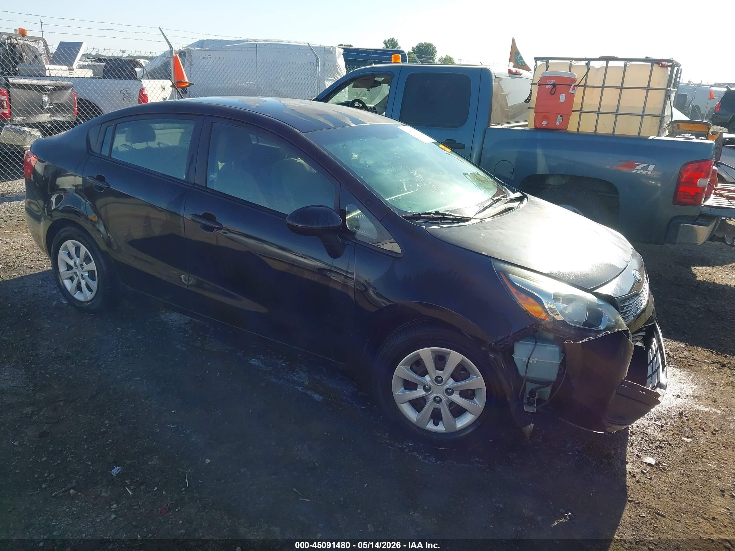 2015 Kia Rio Lx Black vin: KNADM4A37F6458286