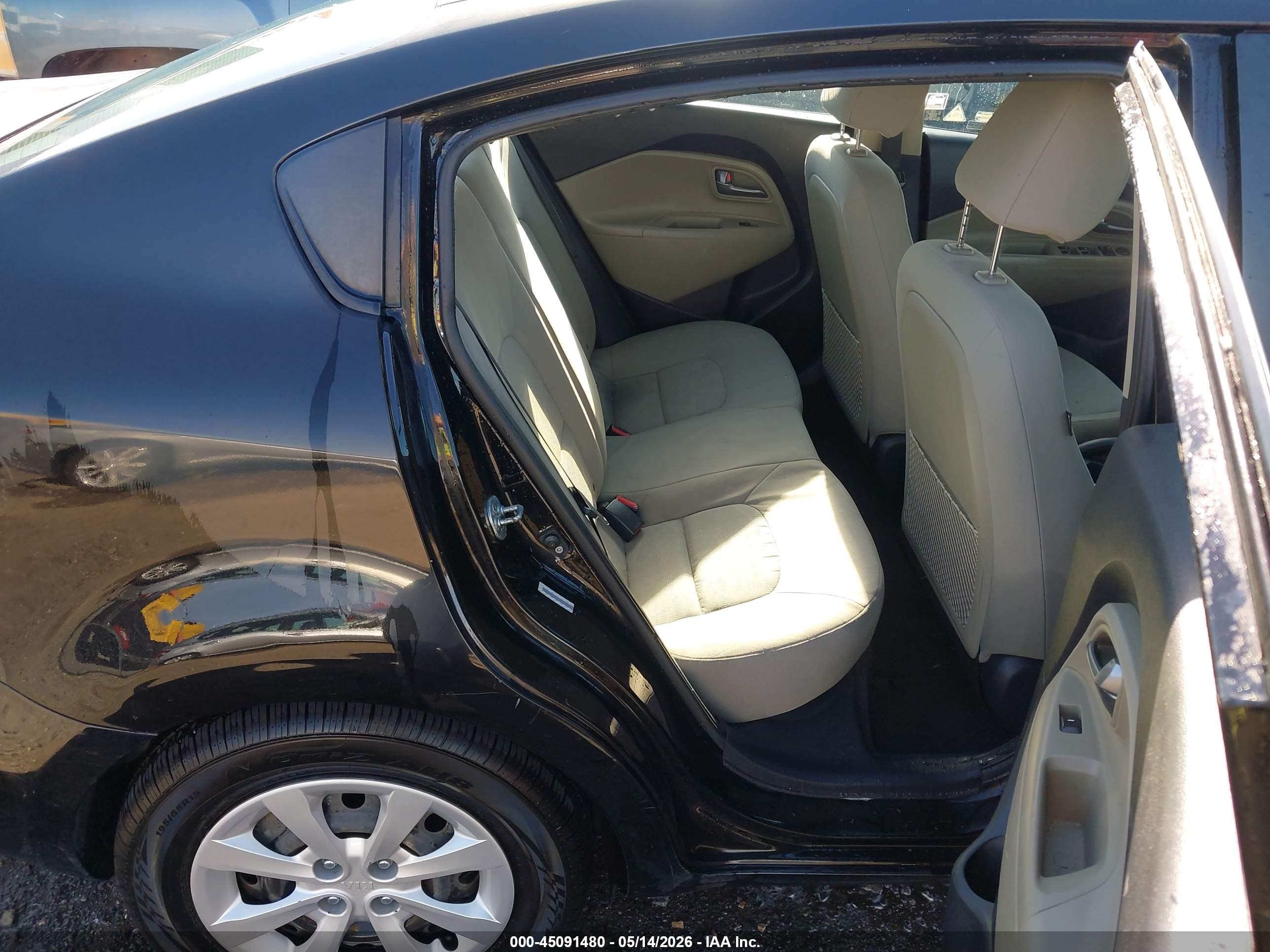 2015 Kia Rio Lx Black vin: KNADM4A37F6458286