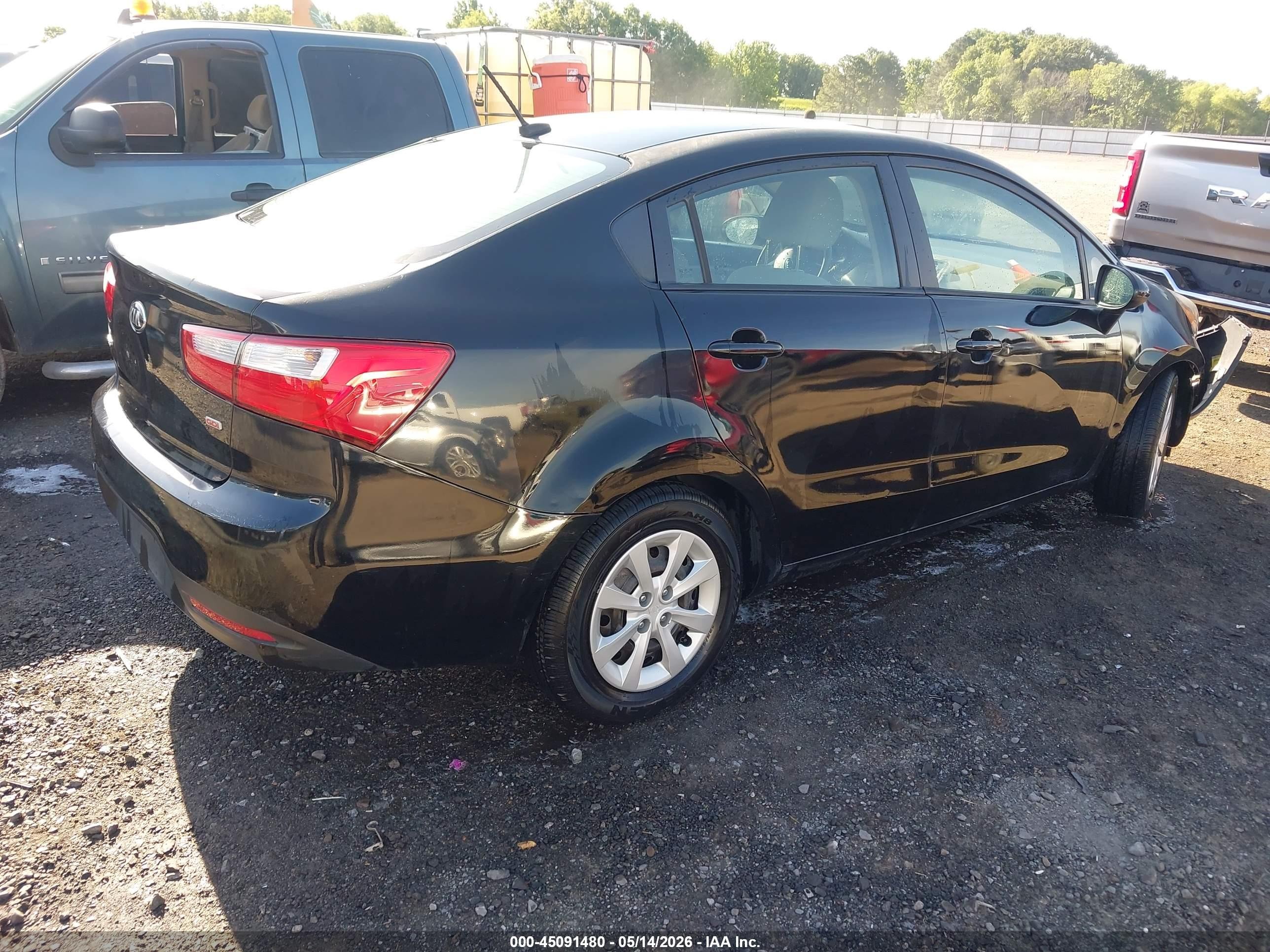 2015 Kia Rio Lx Black vin: KNADM4A37F6458286