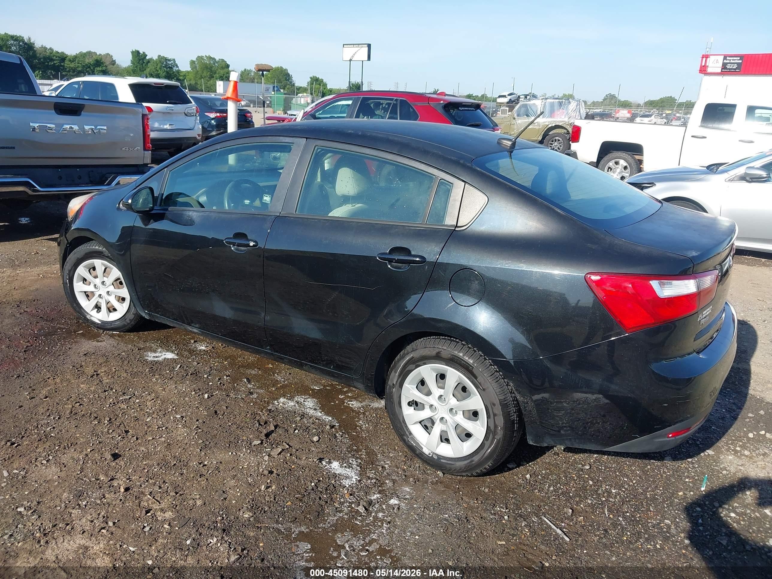 2015 Kia Rio Lx Black vin: KNADM4A37F6458286