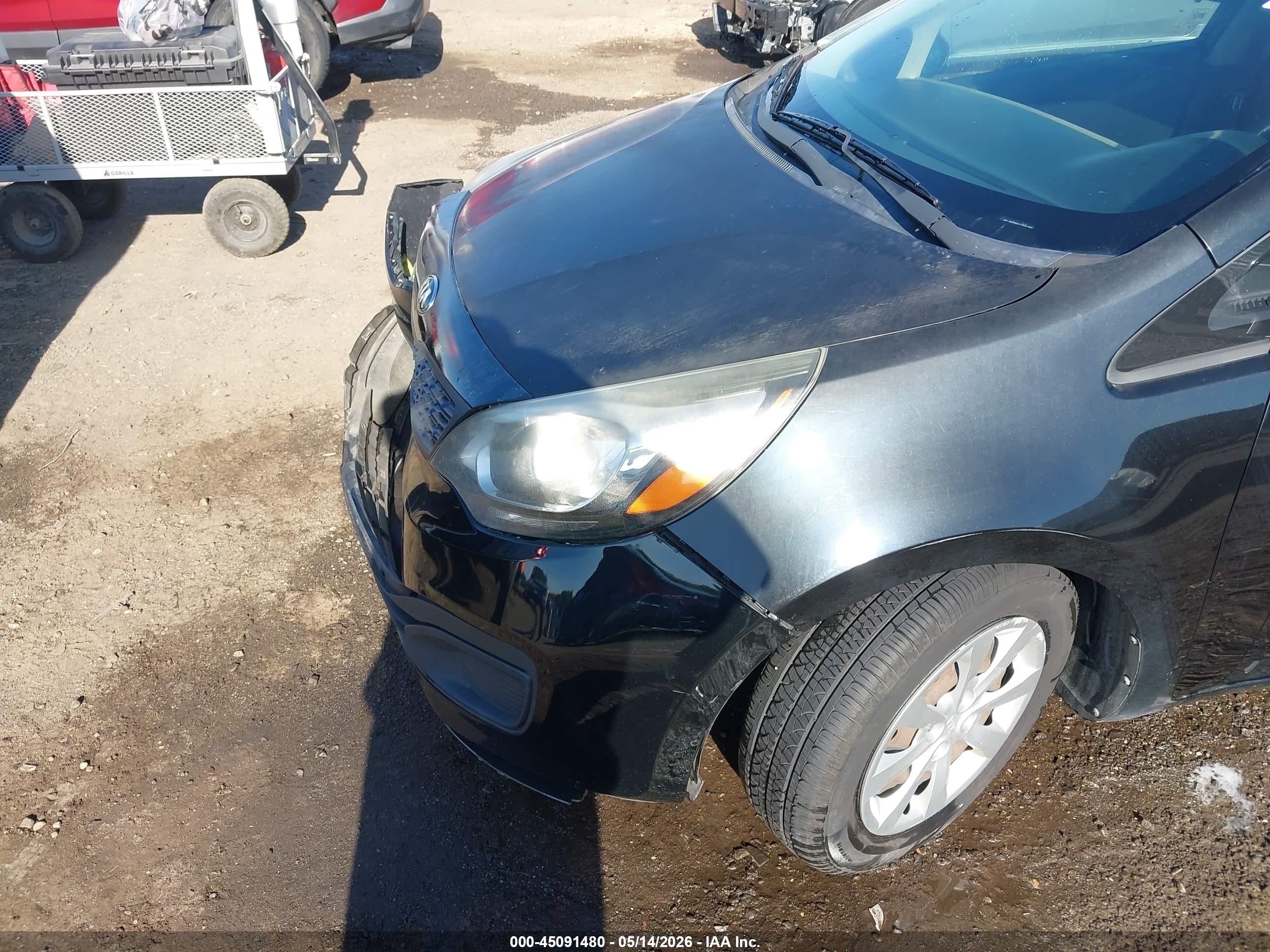 2015 Kia Rio Lx Black vin: KNADM4A37F6458286