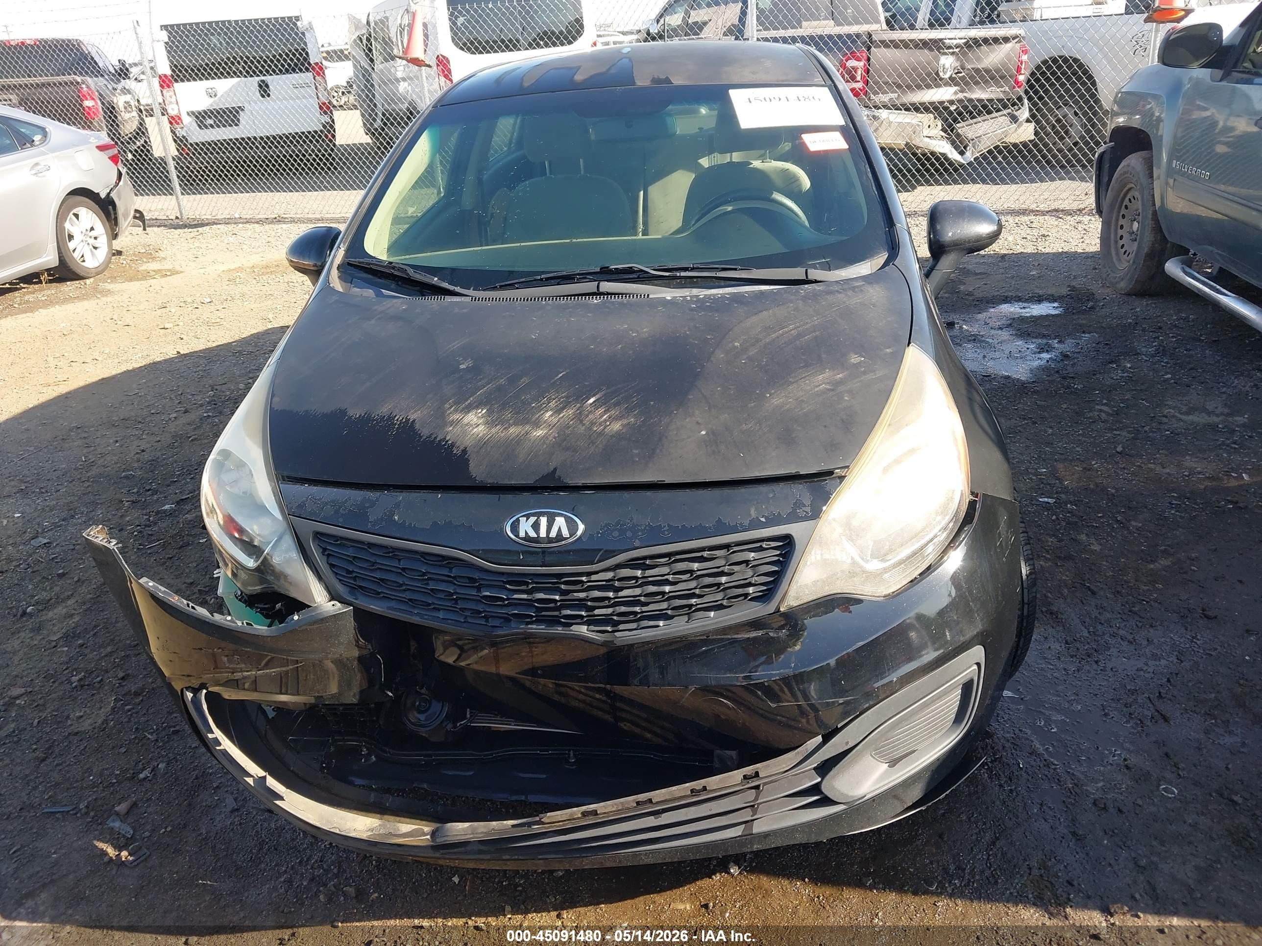 2015 Kia Rio Lx Black vin: KNADM4A37F6458286