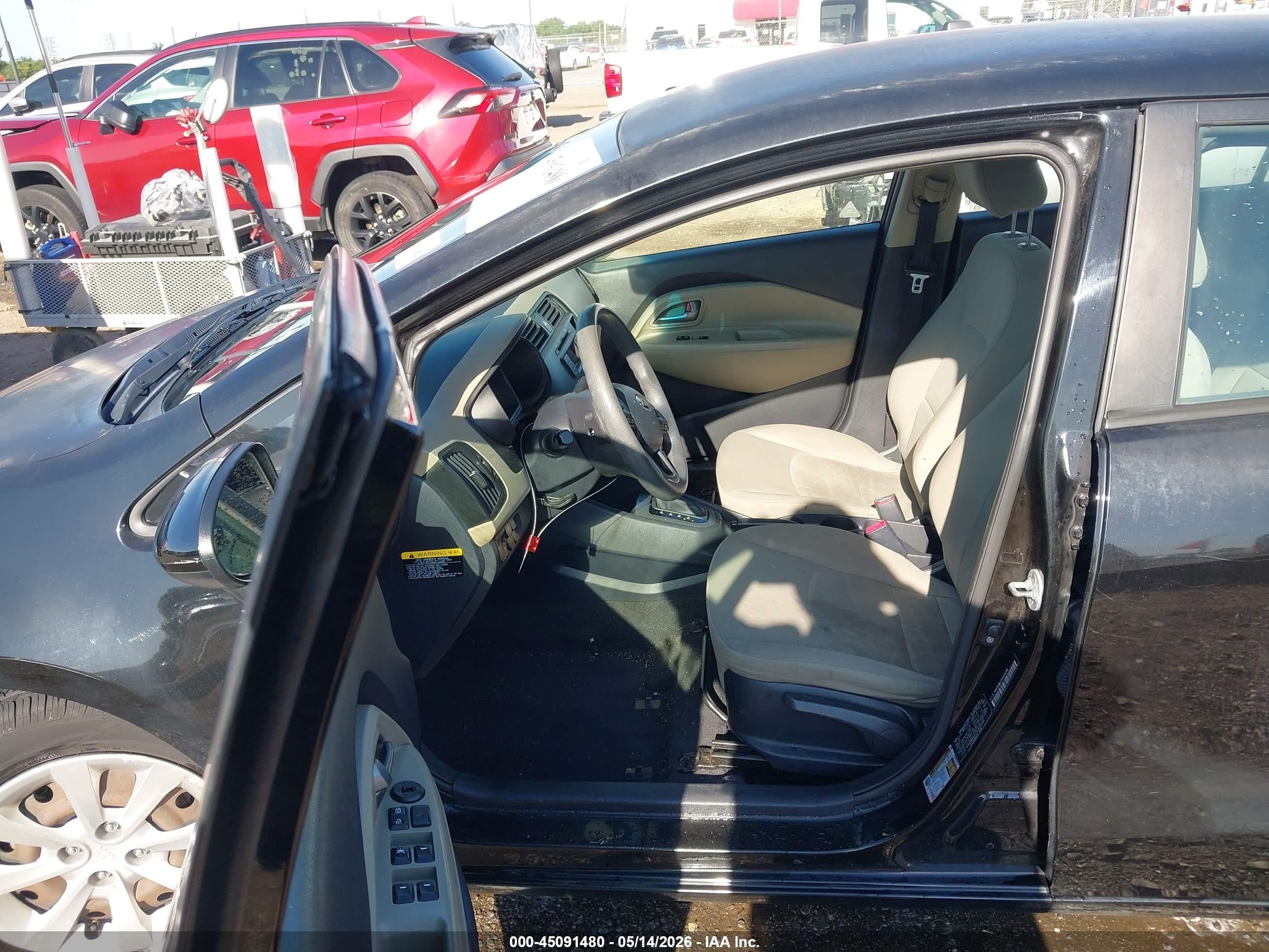 2015 Kia Rio Lx Black vin: KNADM4A37F6458286
