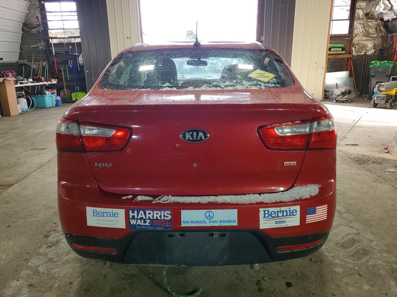 2015 Kia Rio Lx Red vin: KNADM4A37F6459888