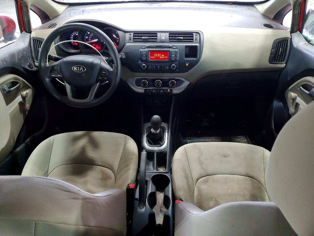2015 Kia Rio Lx Red vin: KNADM4A37F6459888