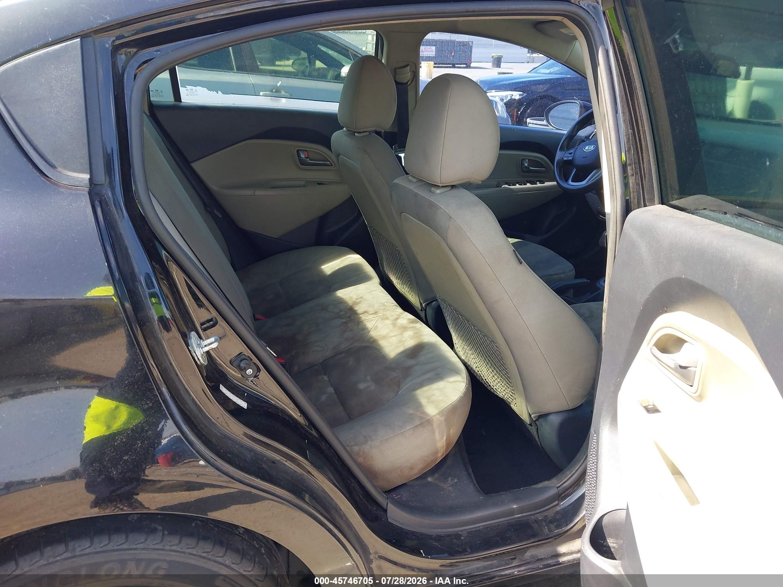 2015 Kia Rio Lx Black vin: KNADM4A37F6521919