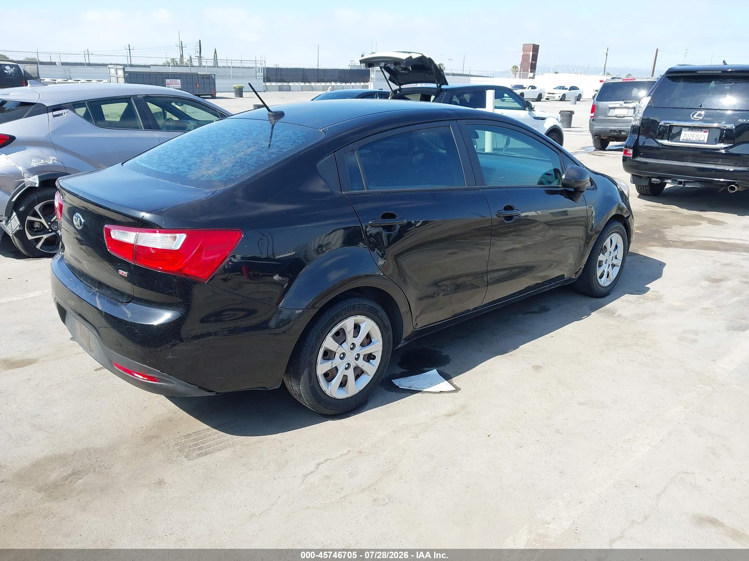 2015 Kia Rio Lx Black vin: KNADM4A37F6521919