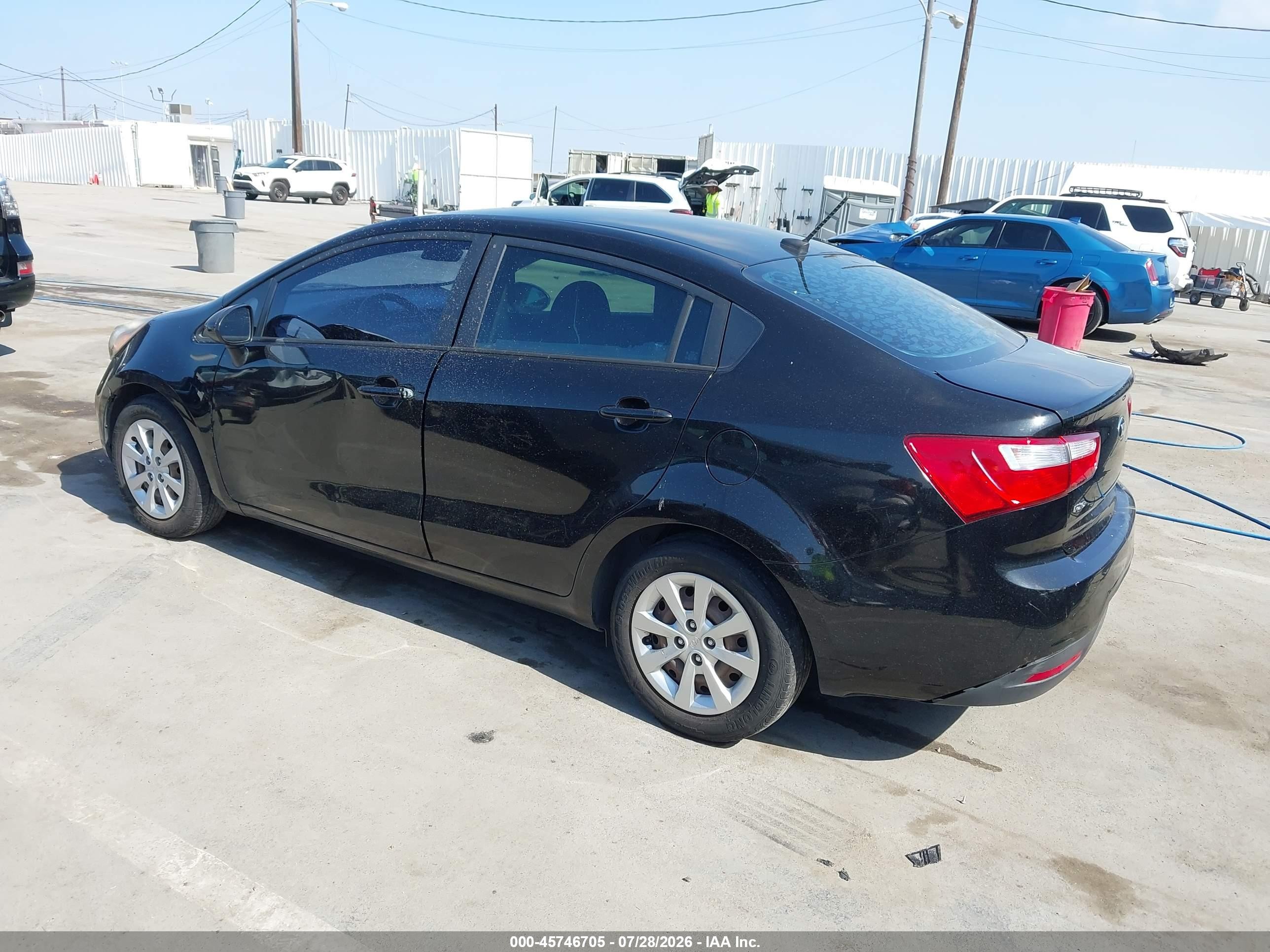2015 Kia Rio Lx Black vin: KNADM4A37F6521919