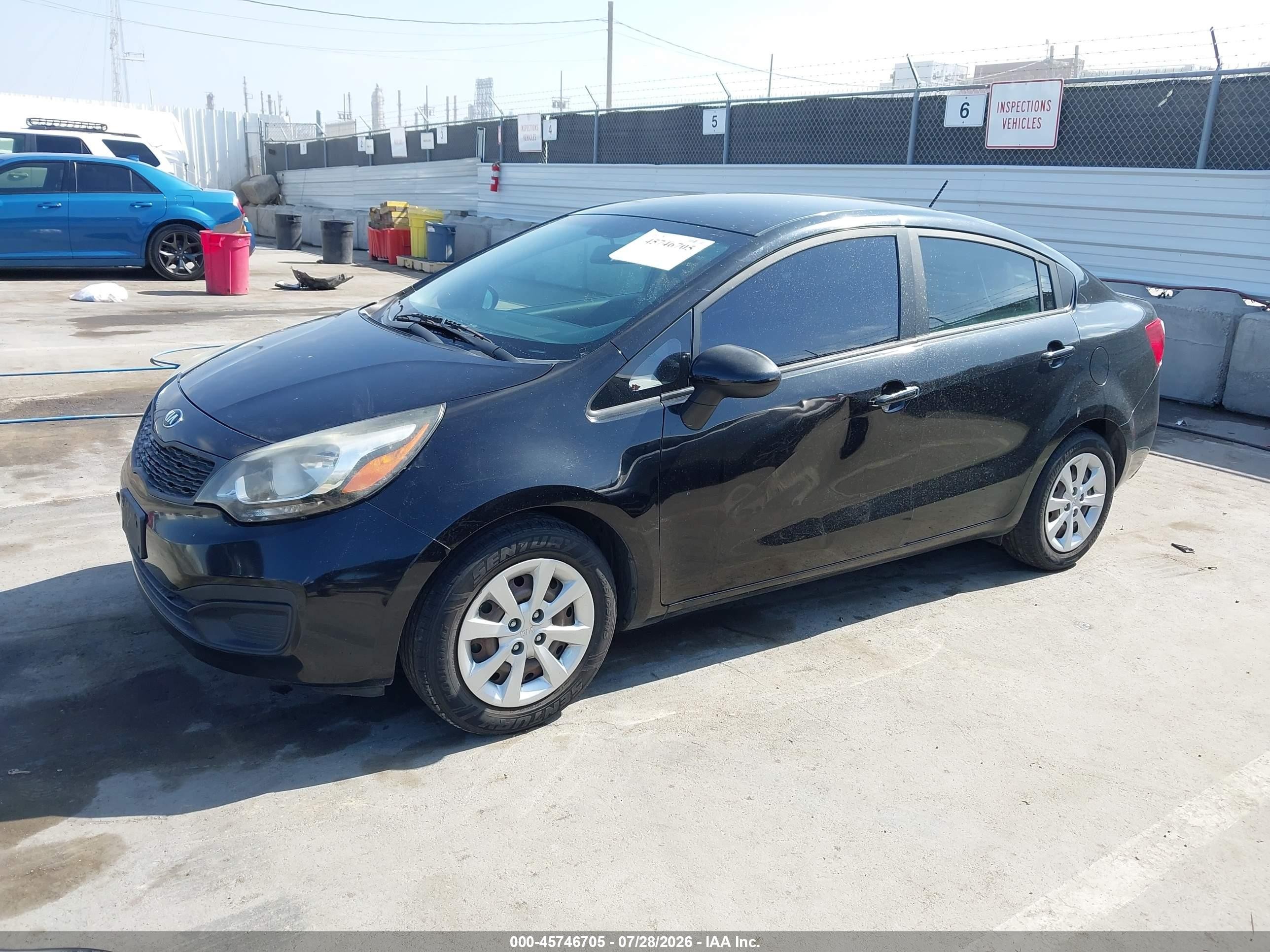 2015 Kia Rio Lx Black vin: KNADM4A37F6521919