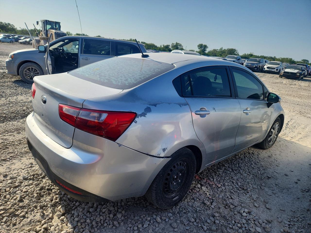 2015 Kia Rio Lx Silver vin: KNADM4A37F6528000