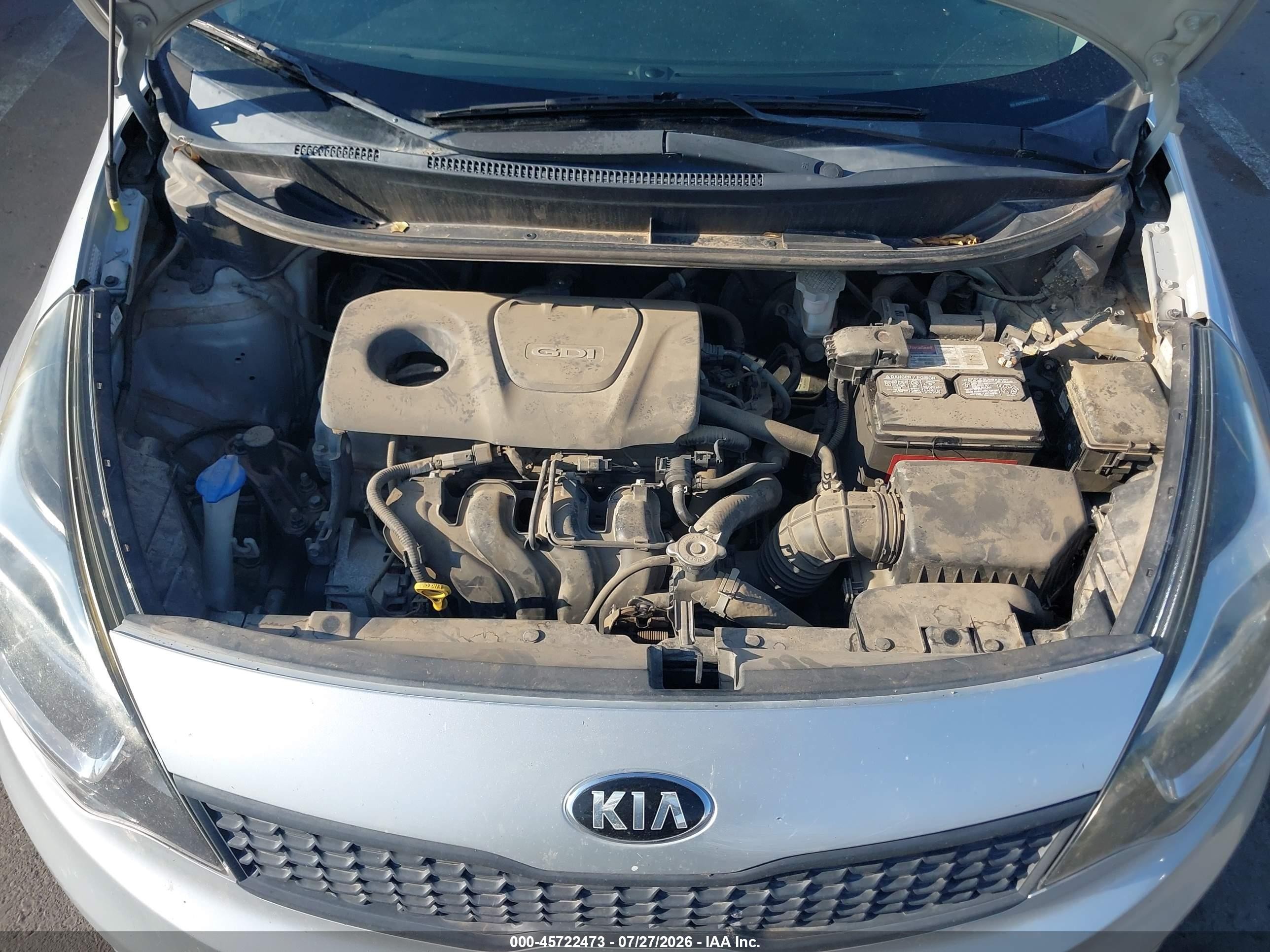 2016 Kia Rio Lx Silver vin: KNADM4A37G6667349