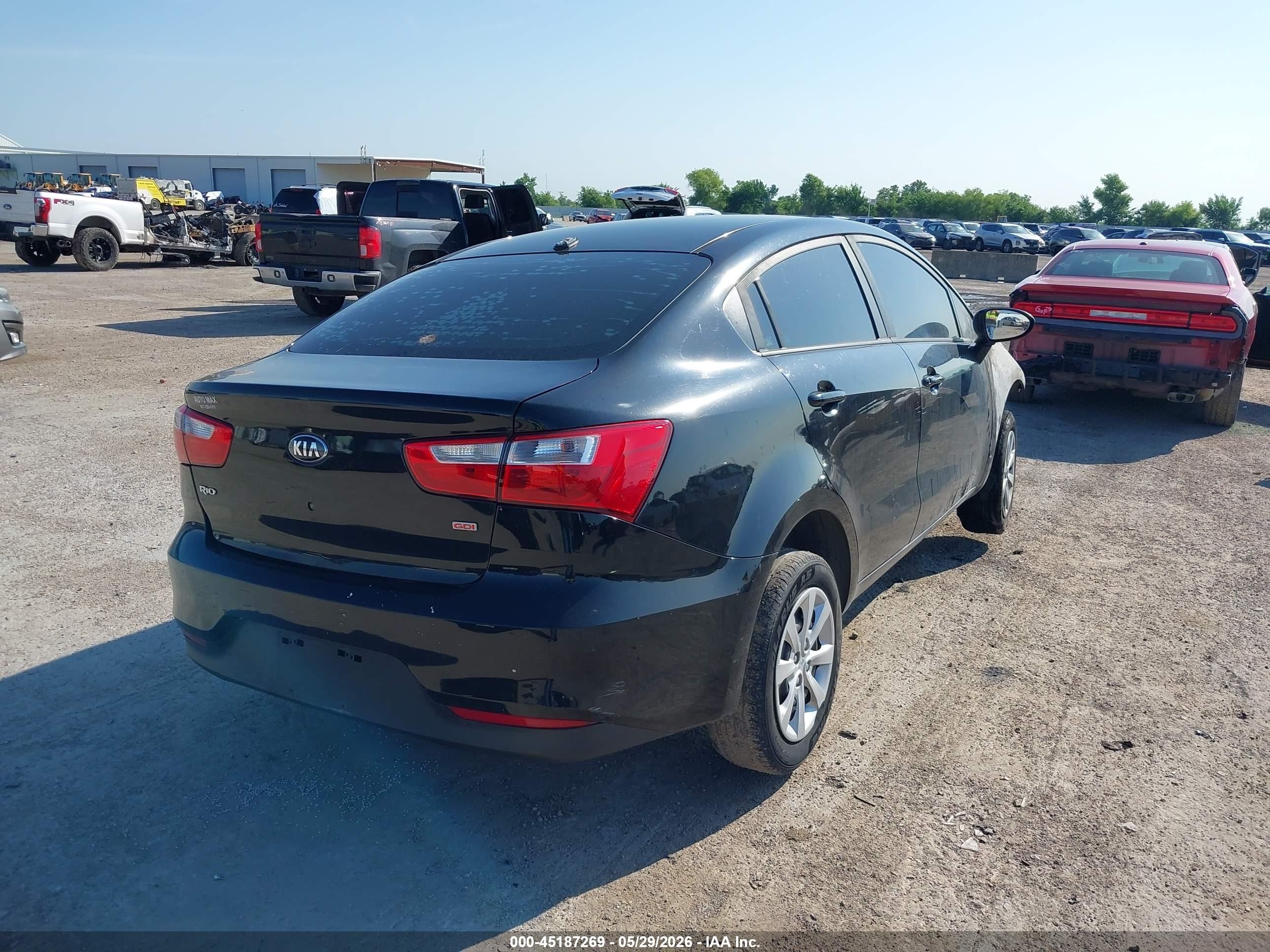 2017 Kia Rio Lx Black vin: KNADM4A37H6035176
