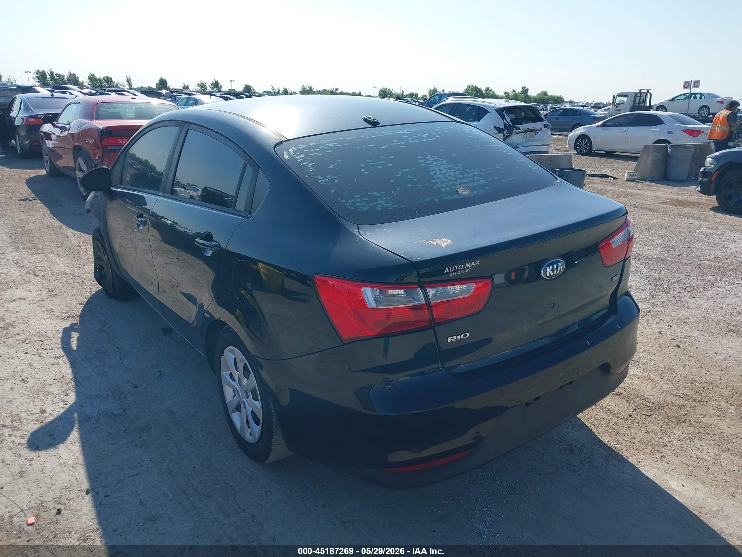 2017 Kia Rio Lx Black vin: KNADM4A37H6035176