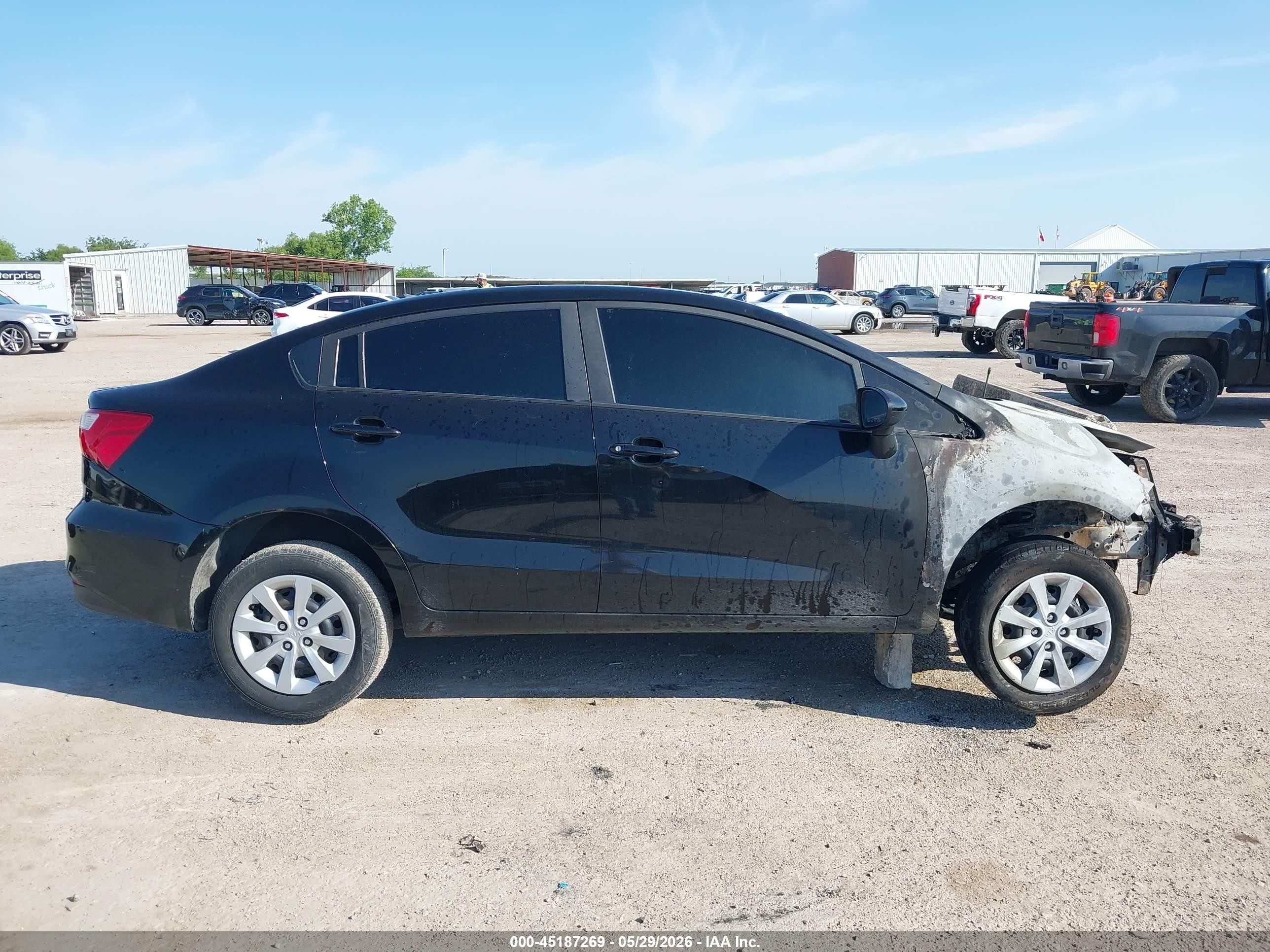 2017 Kia Rio Lx Black vin: KNADM4A37H6035176
