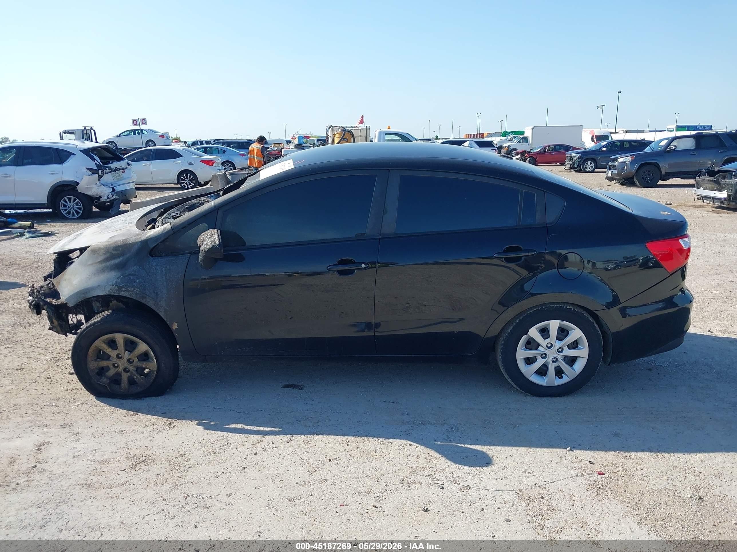 2017 Kia Rio Lx Black vin: KNADM4A37H6035176