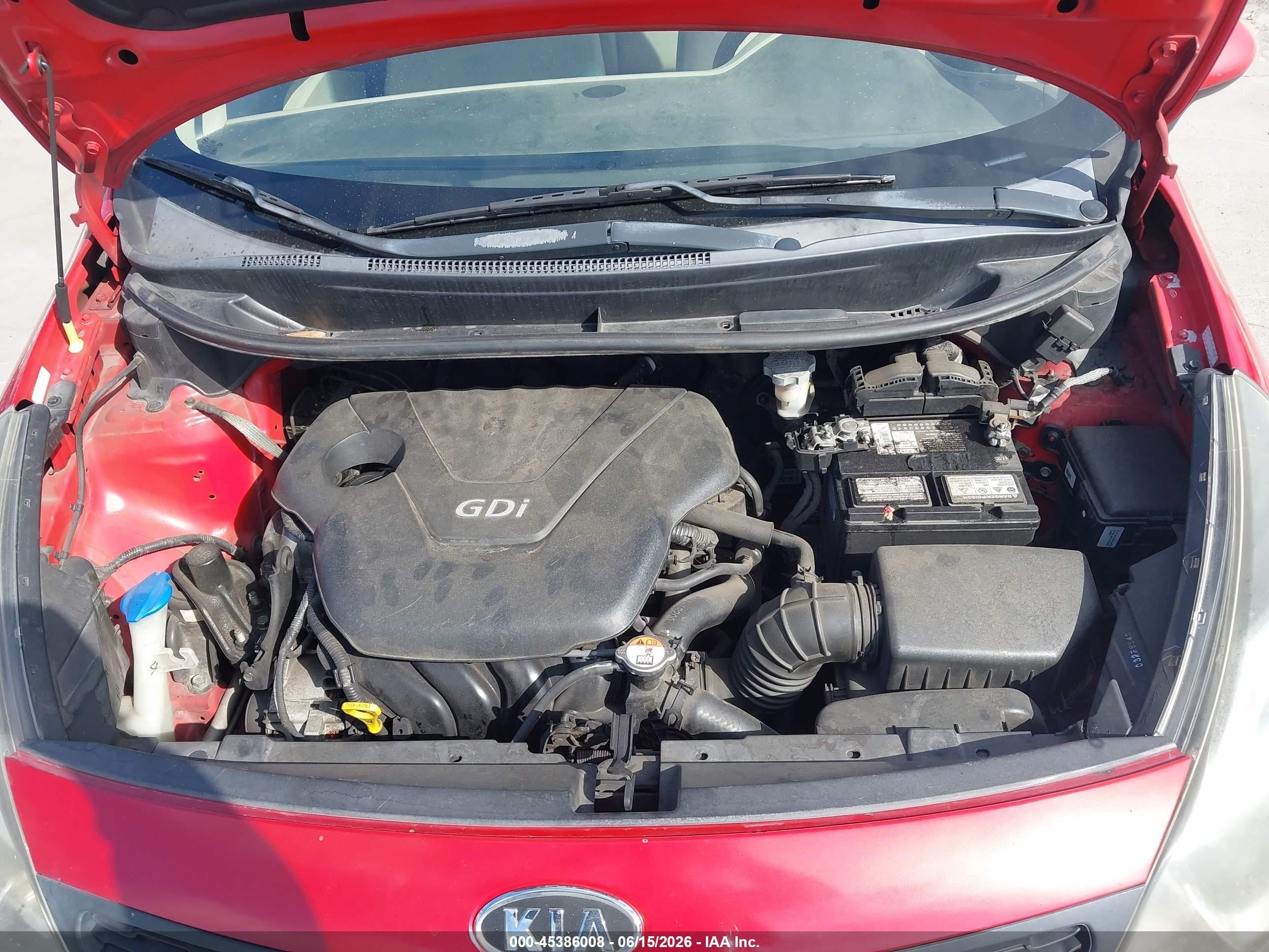 2012 Kia Rio Lx Red vin: KNADM4A38C6033221