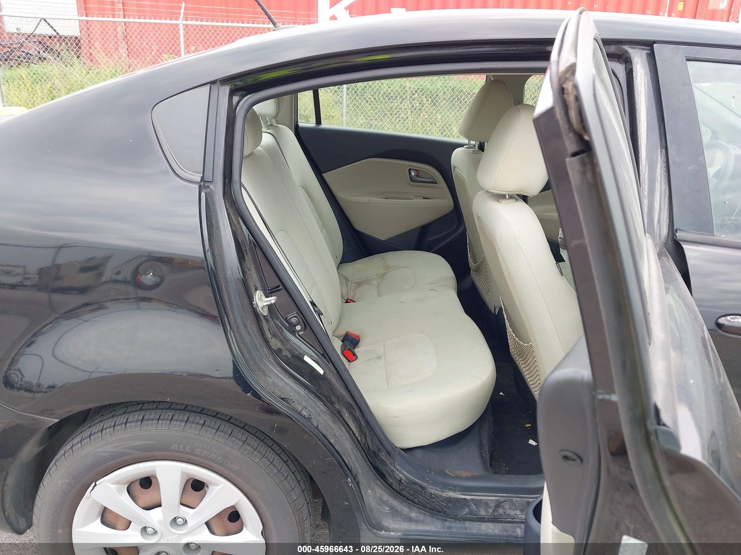 2012 Kia Rio Lx Black vin: KNADM4A38C6047202