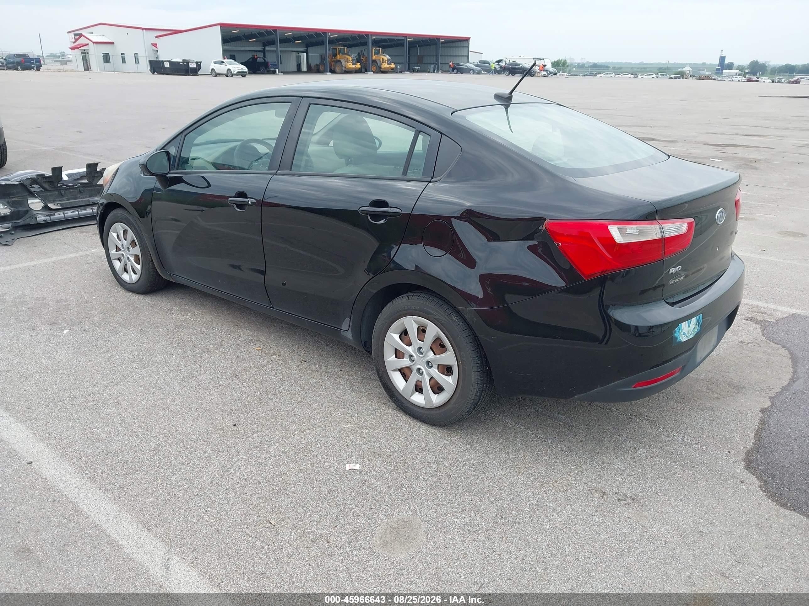 2012 Kia Rio Lx Black vin: KNADM4A38C6047202