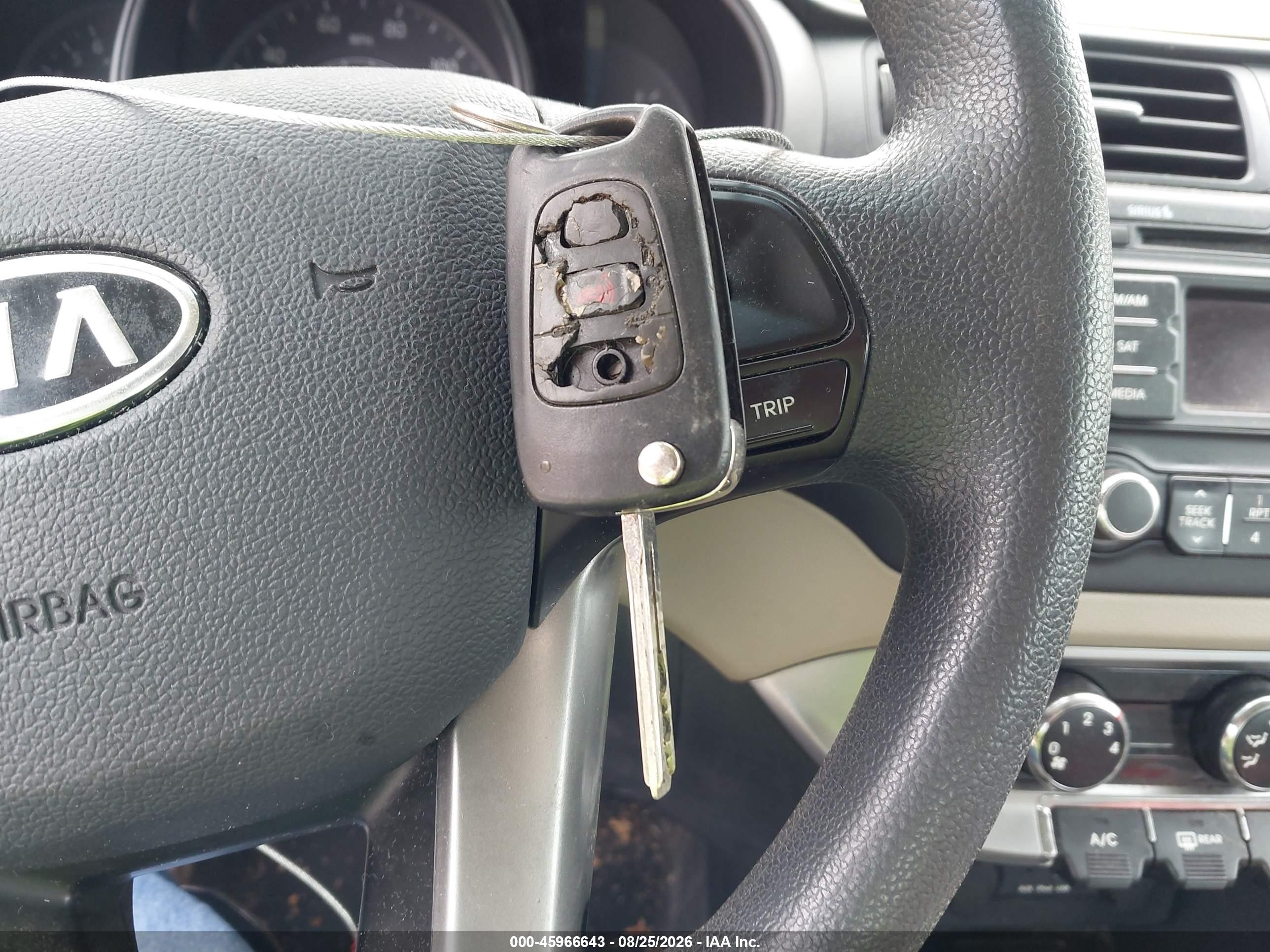 2012 Kia Rio Lx Black vin: KNADM4A38C6047202