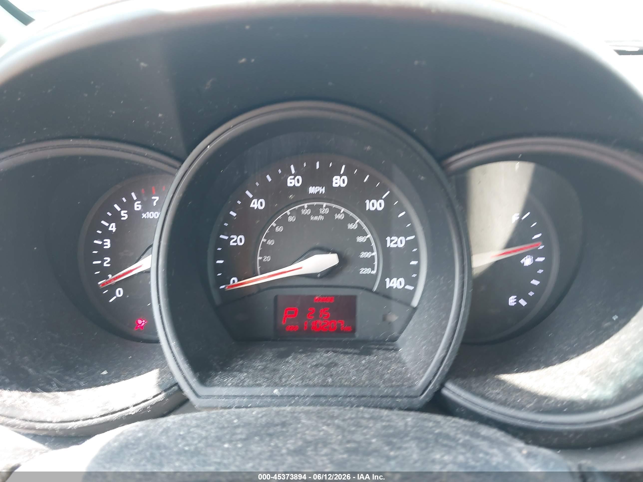 2012 Kia Rio Lx Red vin: KNADM4A38C6073668