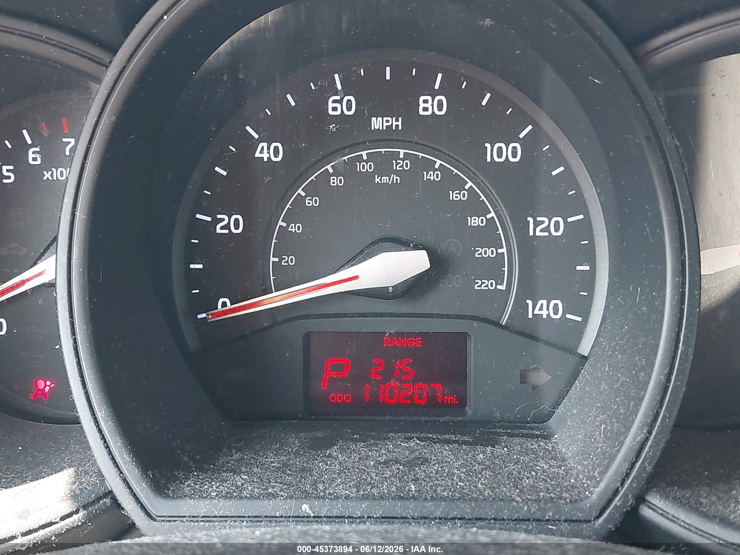 2012 Kia Rio Lx Red vin: KNADM4A38C6073668