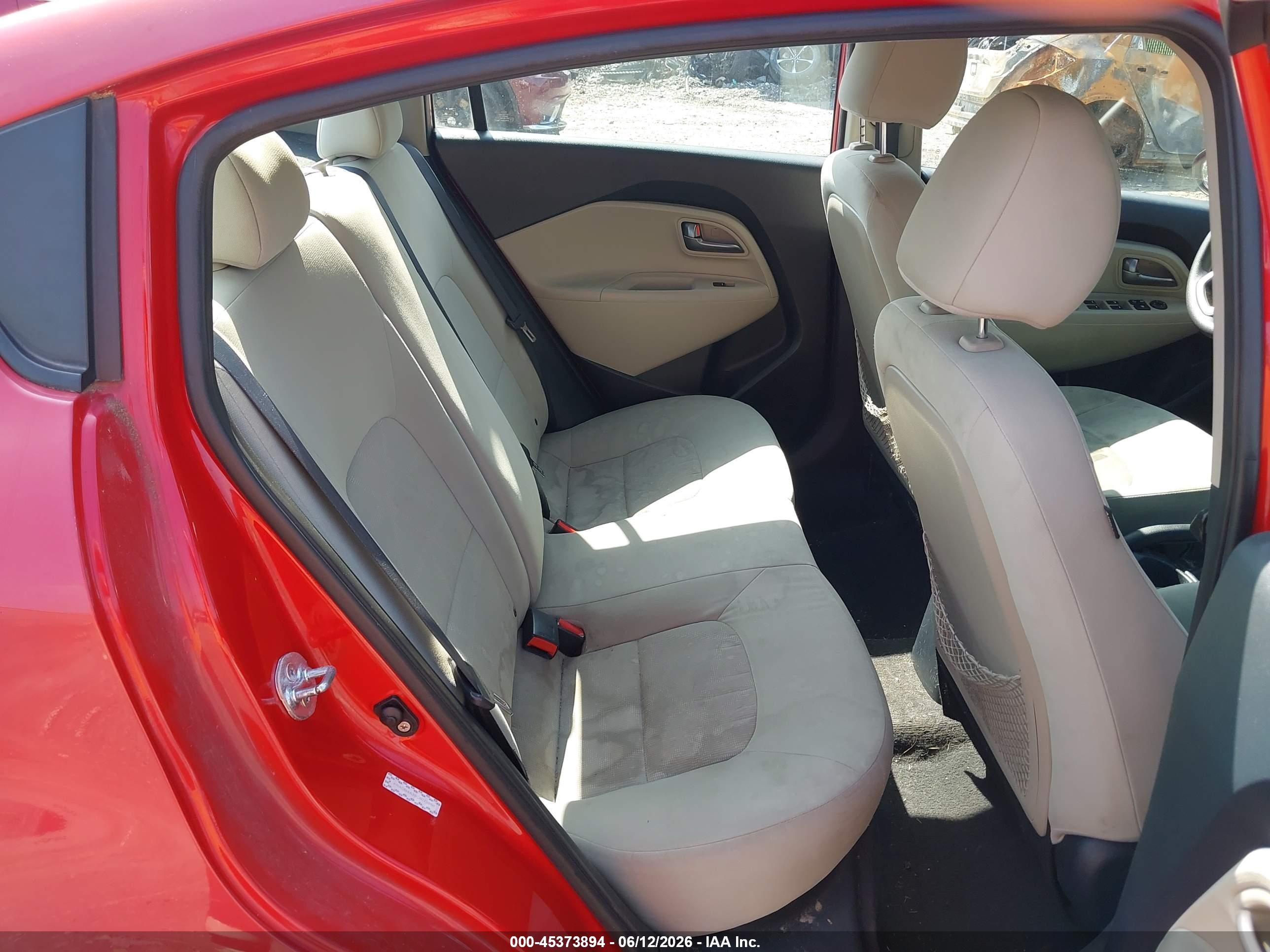 2012 Kia Rio Lx Red vin: KNADM4A38C6073668