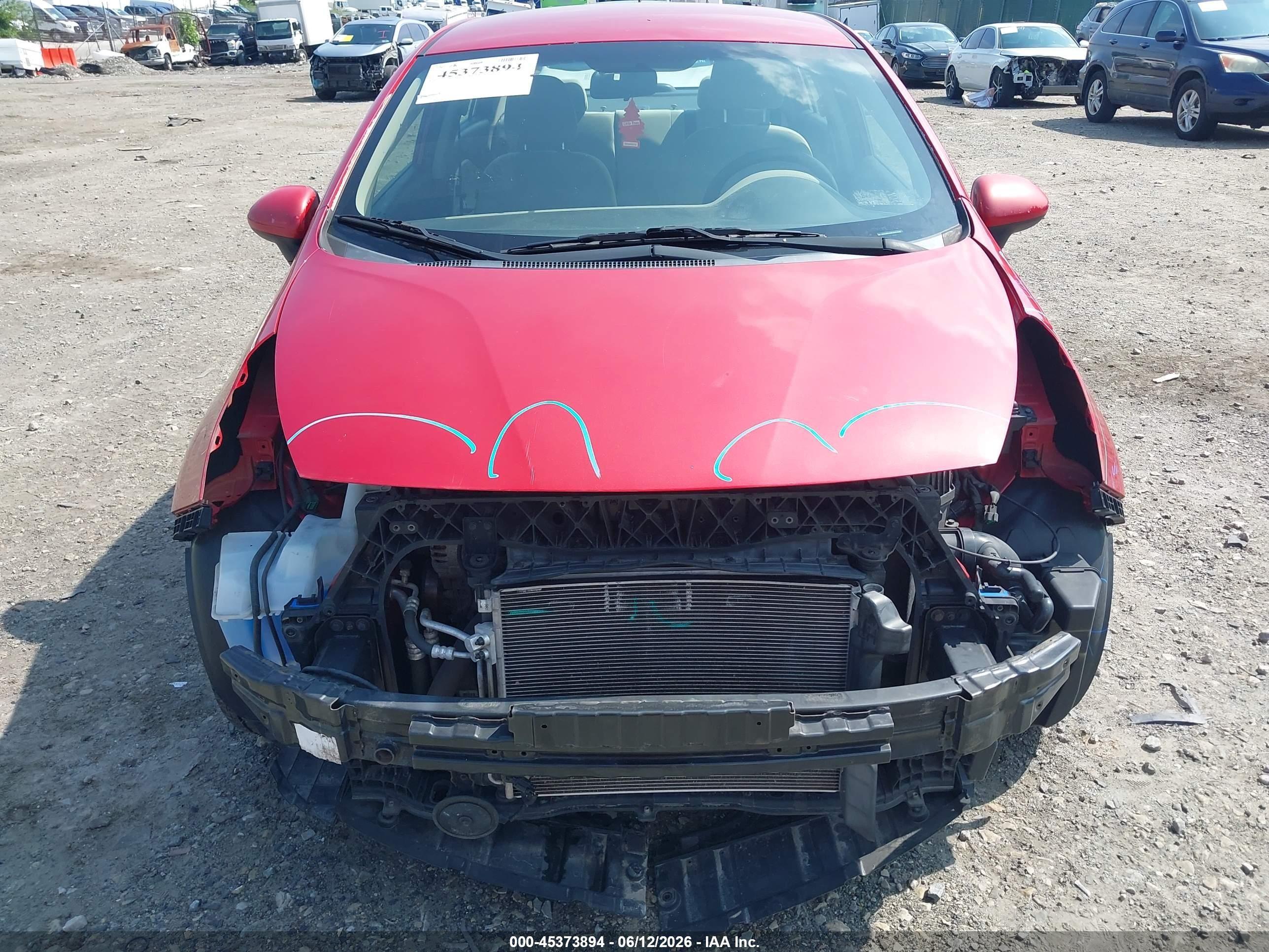 2012 Kia Rio Lx Red vin: KNADM4A38C6073668