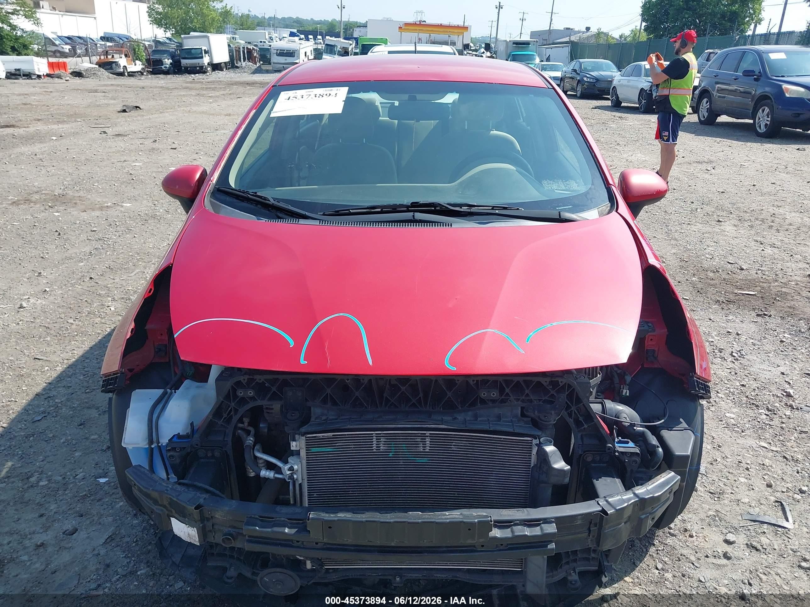2012 Kia Rio Lx Red vin: KNADM4A38C6073668