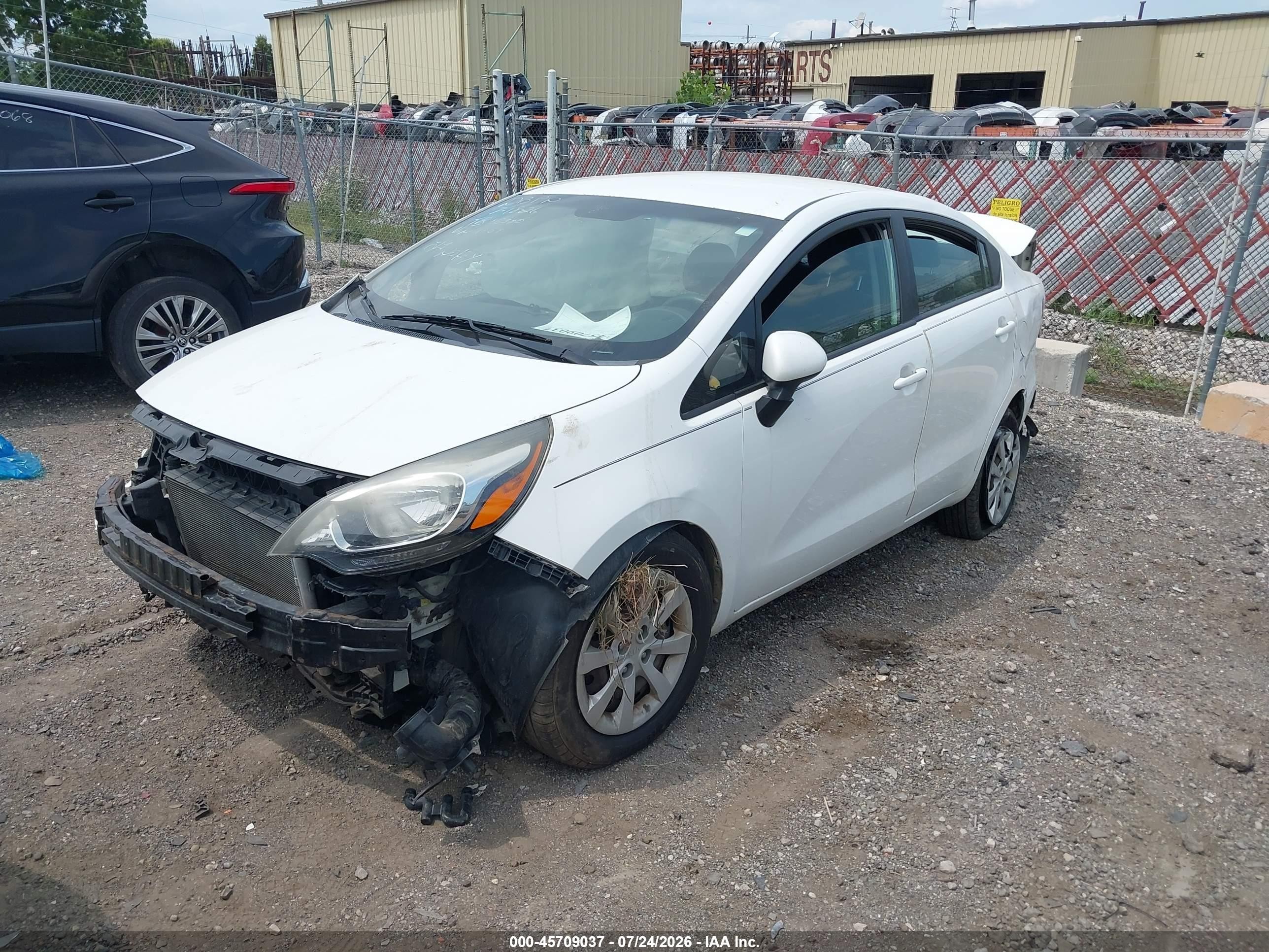 2013 Kia Rio Lx Белый vin: KNADM4A38D6141159