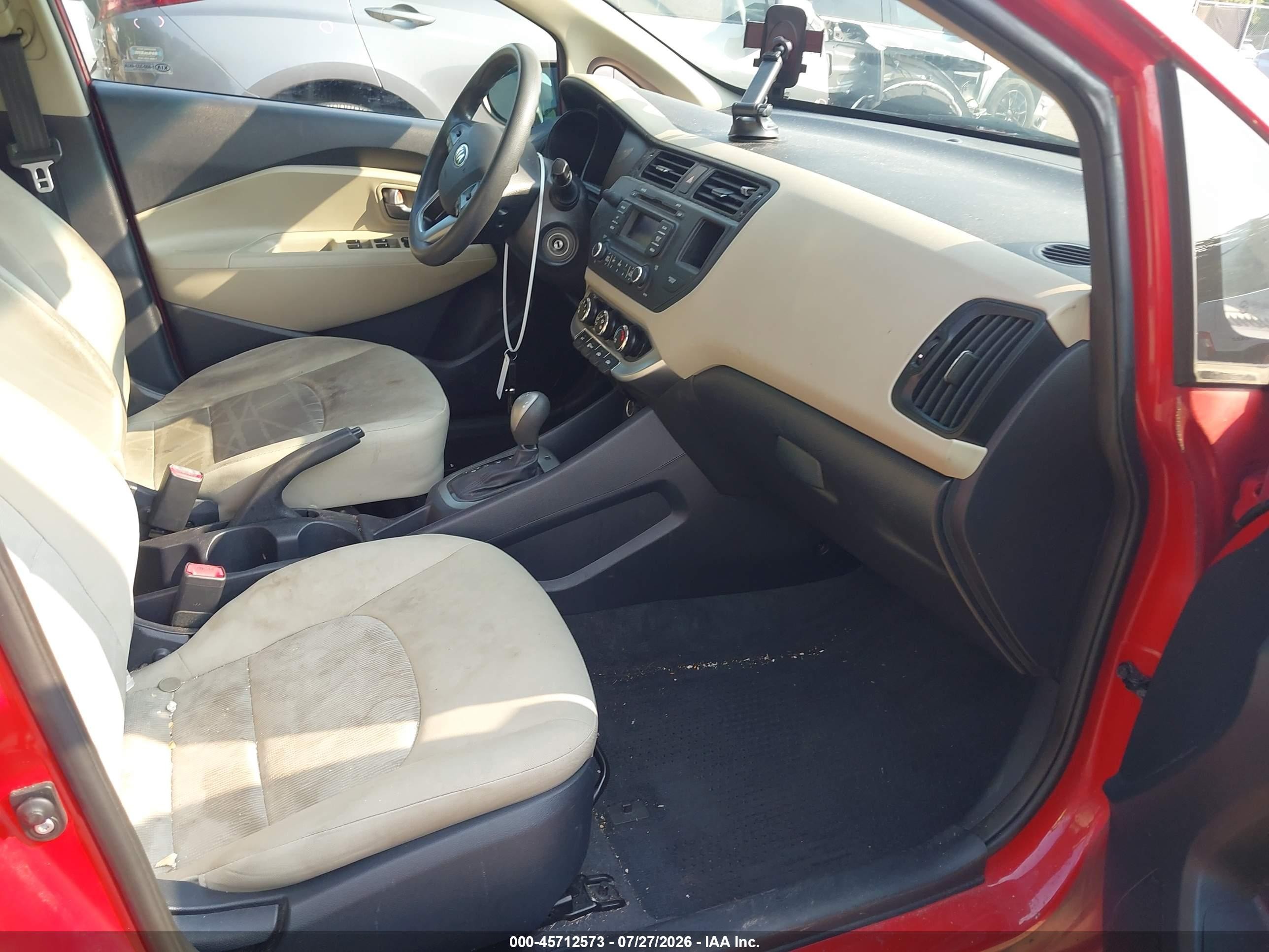 2013 Kia Rio Lx Red vin: KNADM4A38D6277999