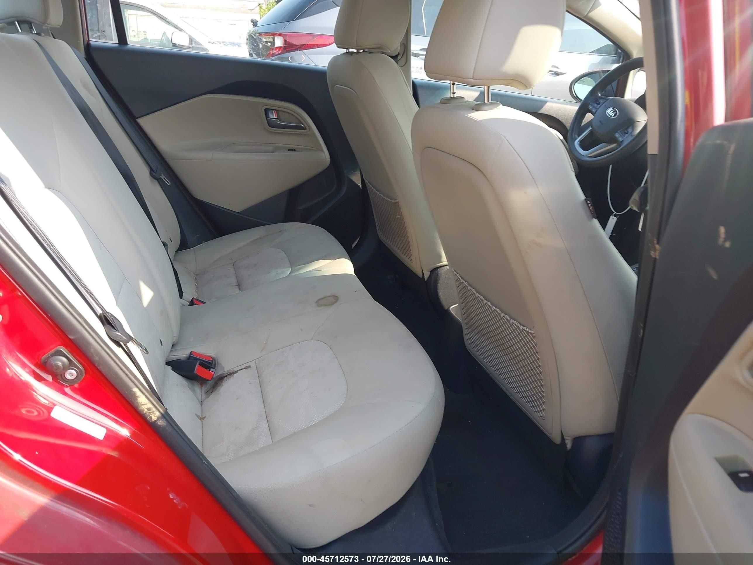 2013 Kia Rio Lx Red vin: KNADM4A38D6277999